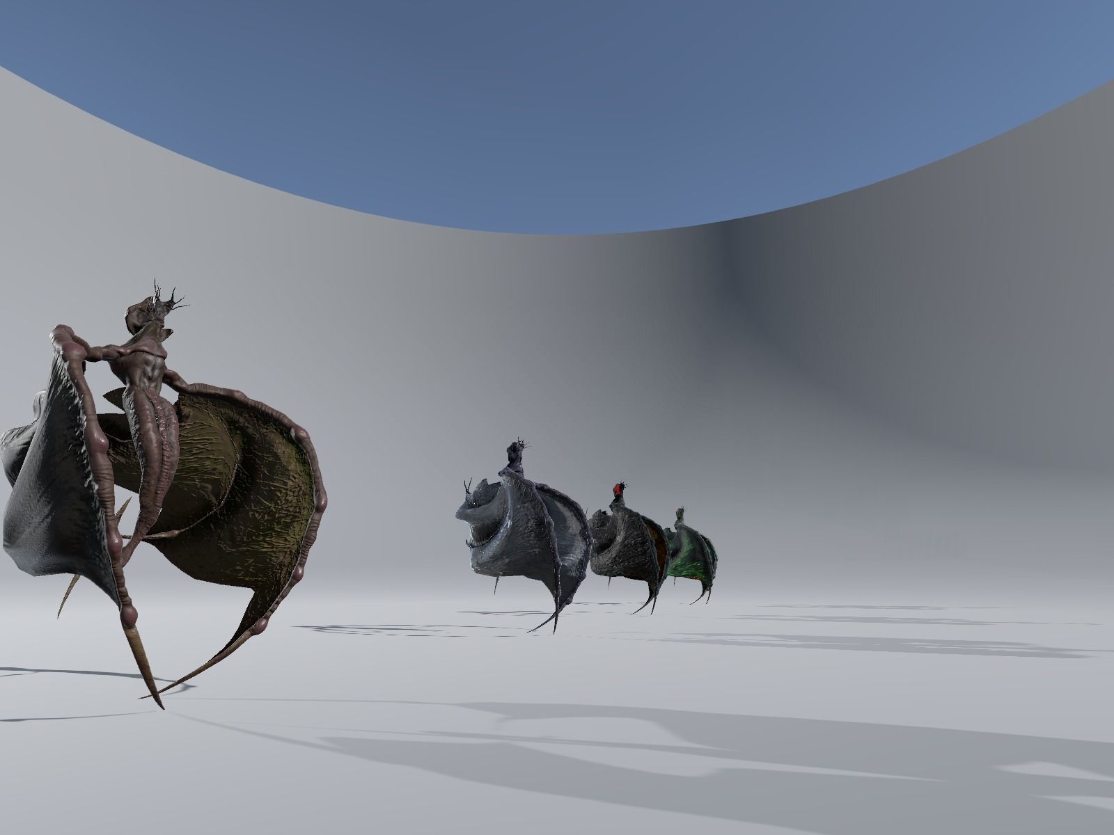 Flying Monster2 Bat Low-poly 3D model_34