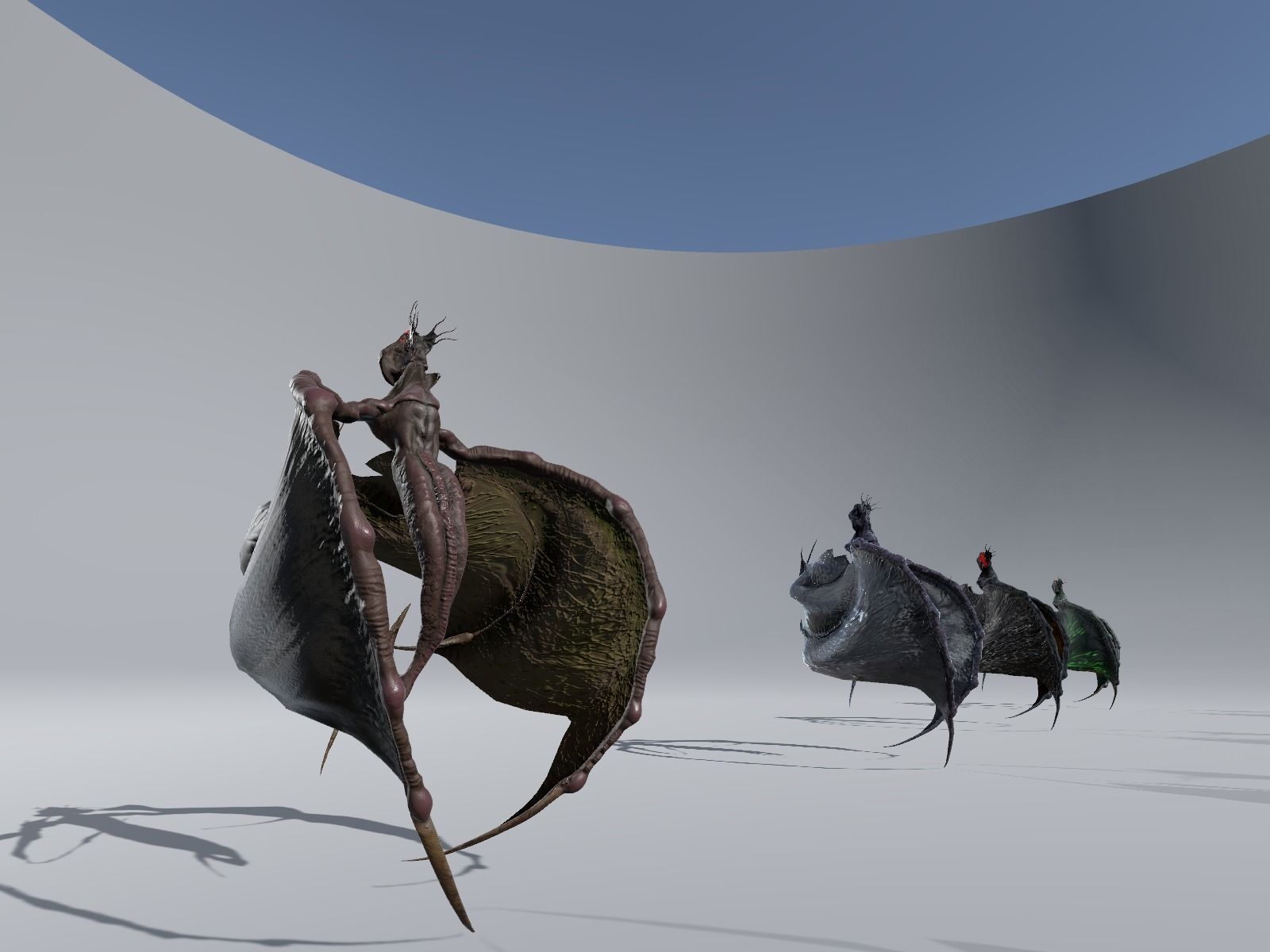 Flying Monster2 Bat Low-poly 3D model_23