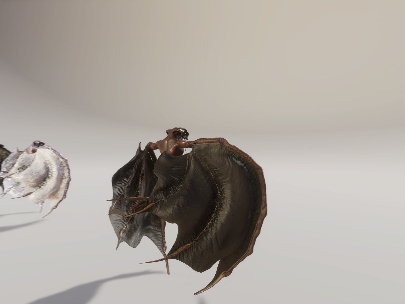 Flying Monster2 Bat Low-poly 3D model_5