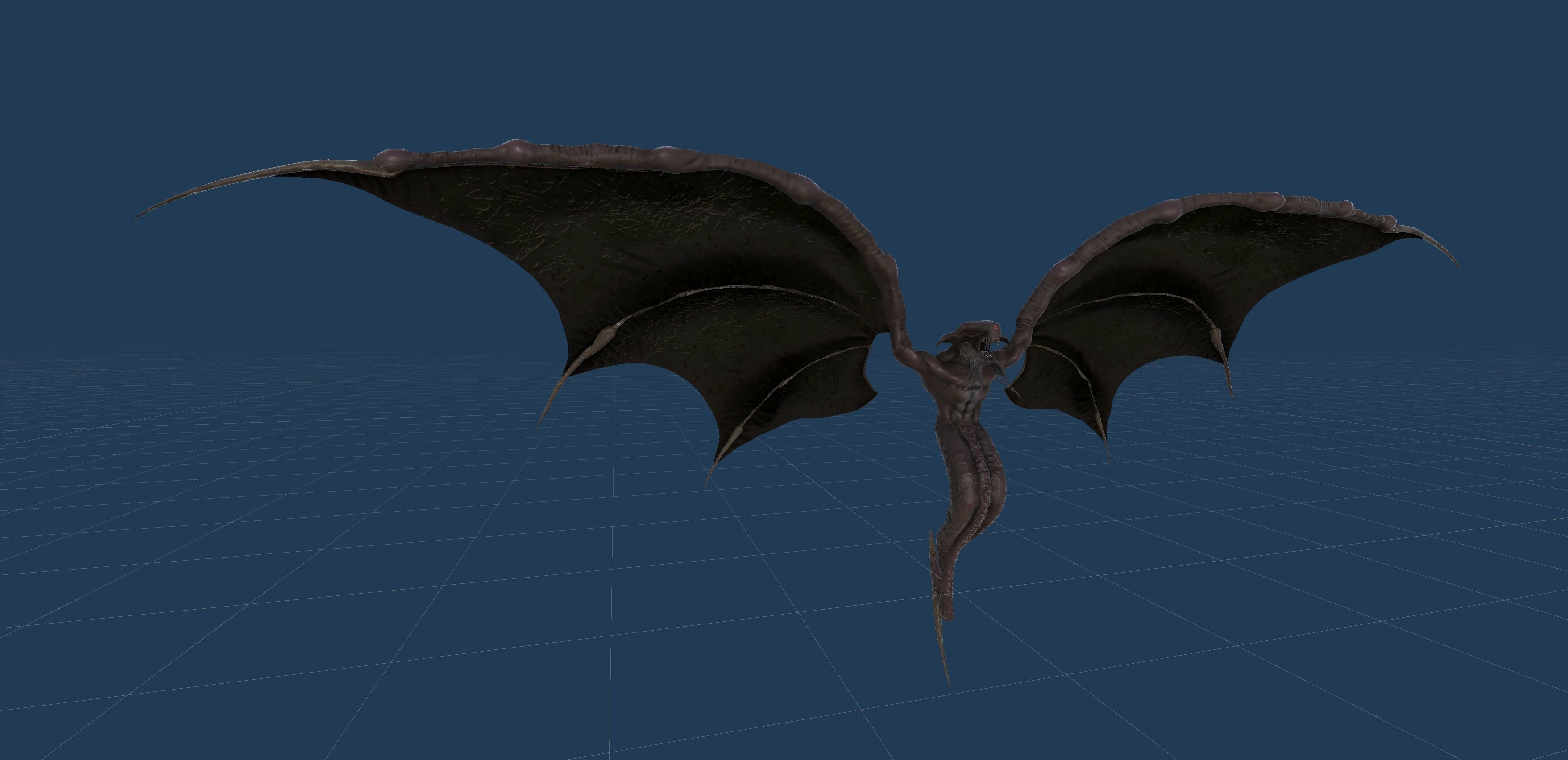 Flying Monster2 Bat Low-poly 3D model_30