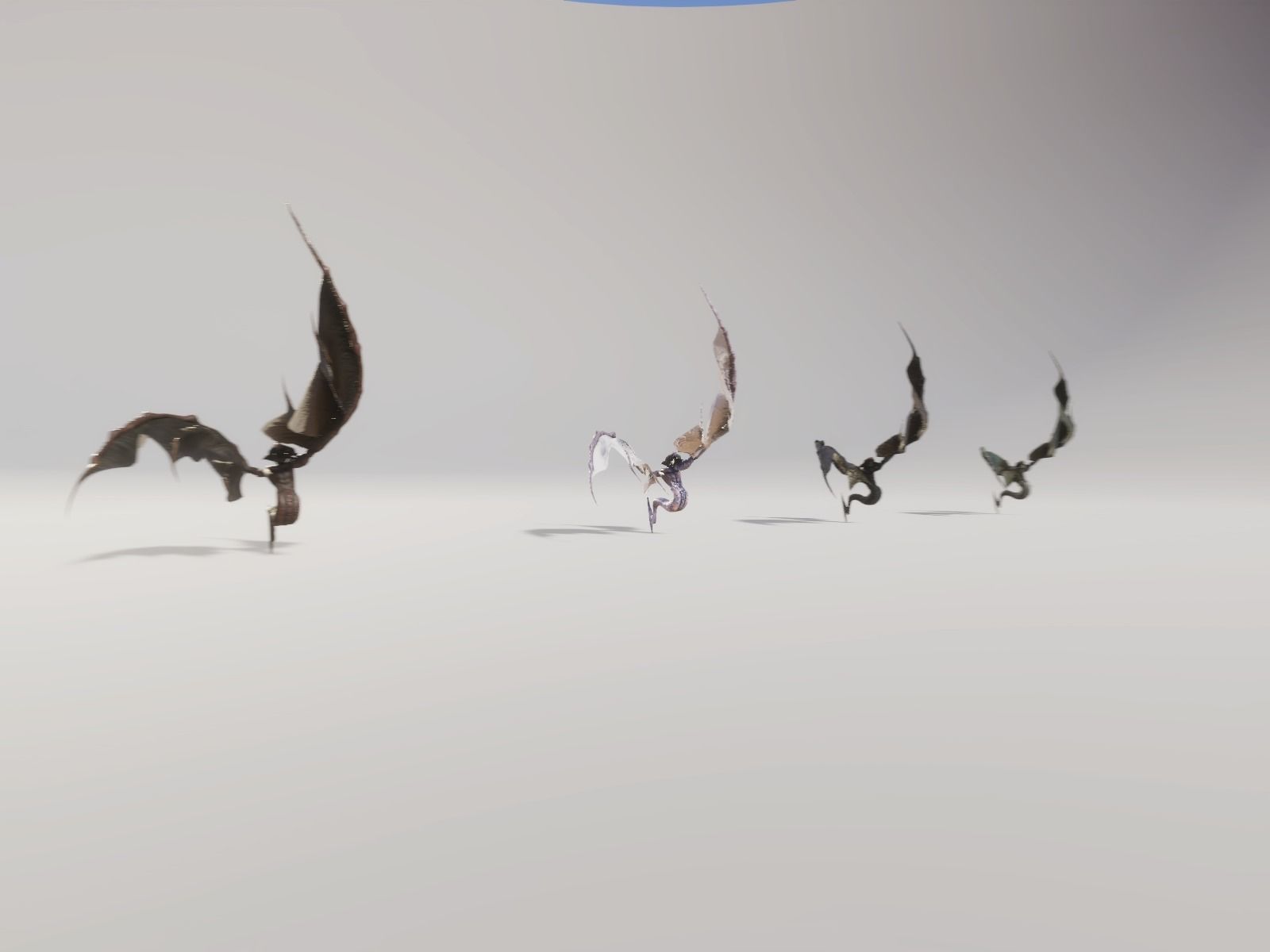 Flying Monster2 Bat Low-poly 3D model_10