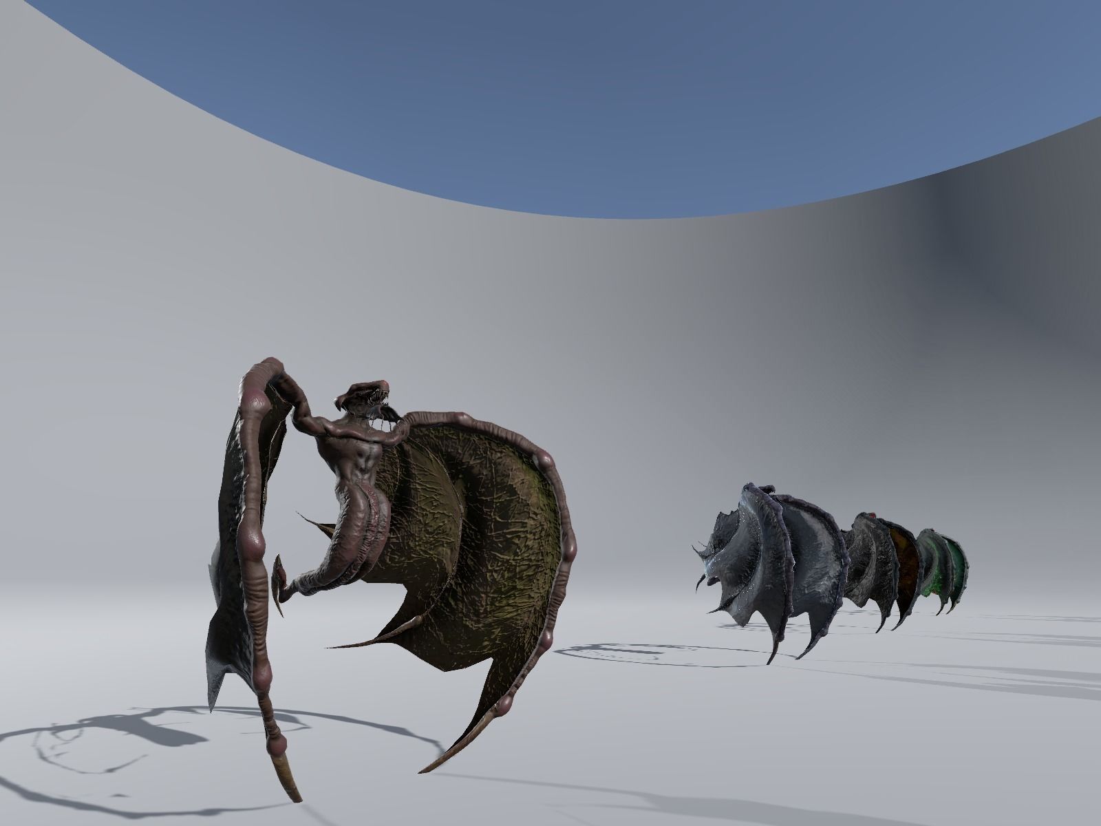 Flying Monster2 Bat Low-poly 3D model_25