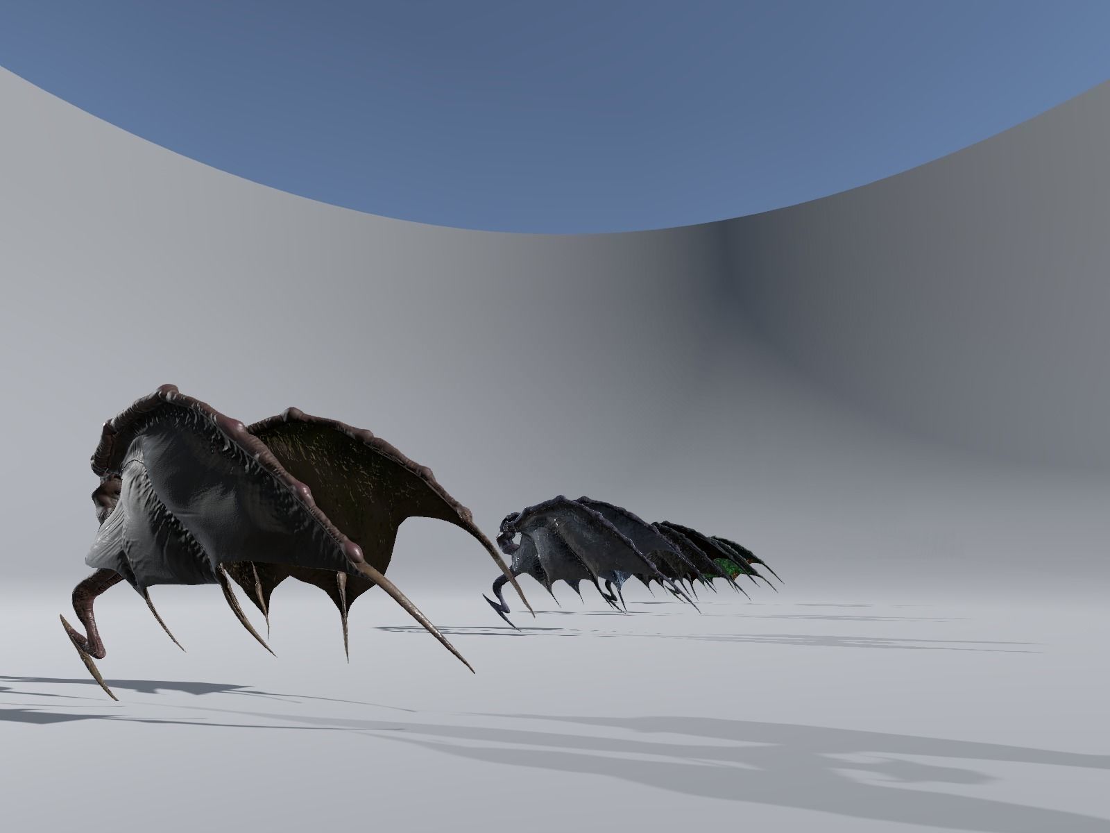 Flying Monster2 Bat Low-poly 3D model_22