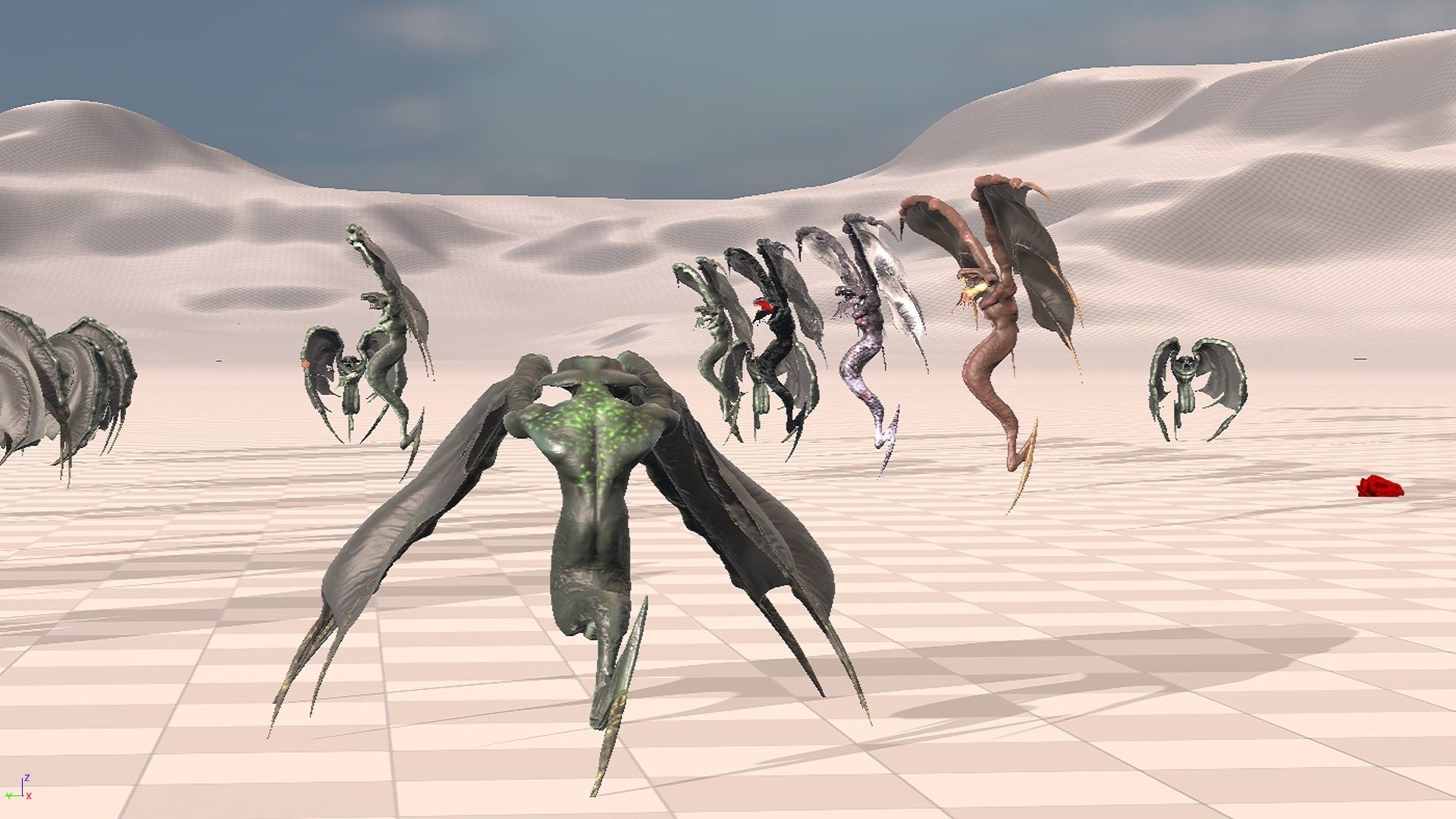 Flying Monster2 Bat Low-poly 3D model_39