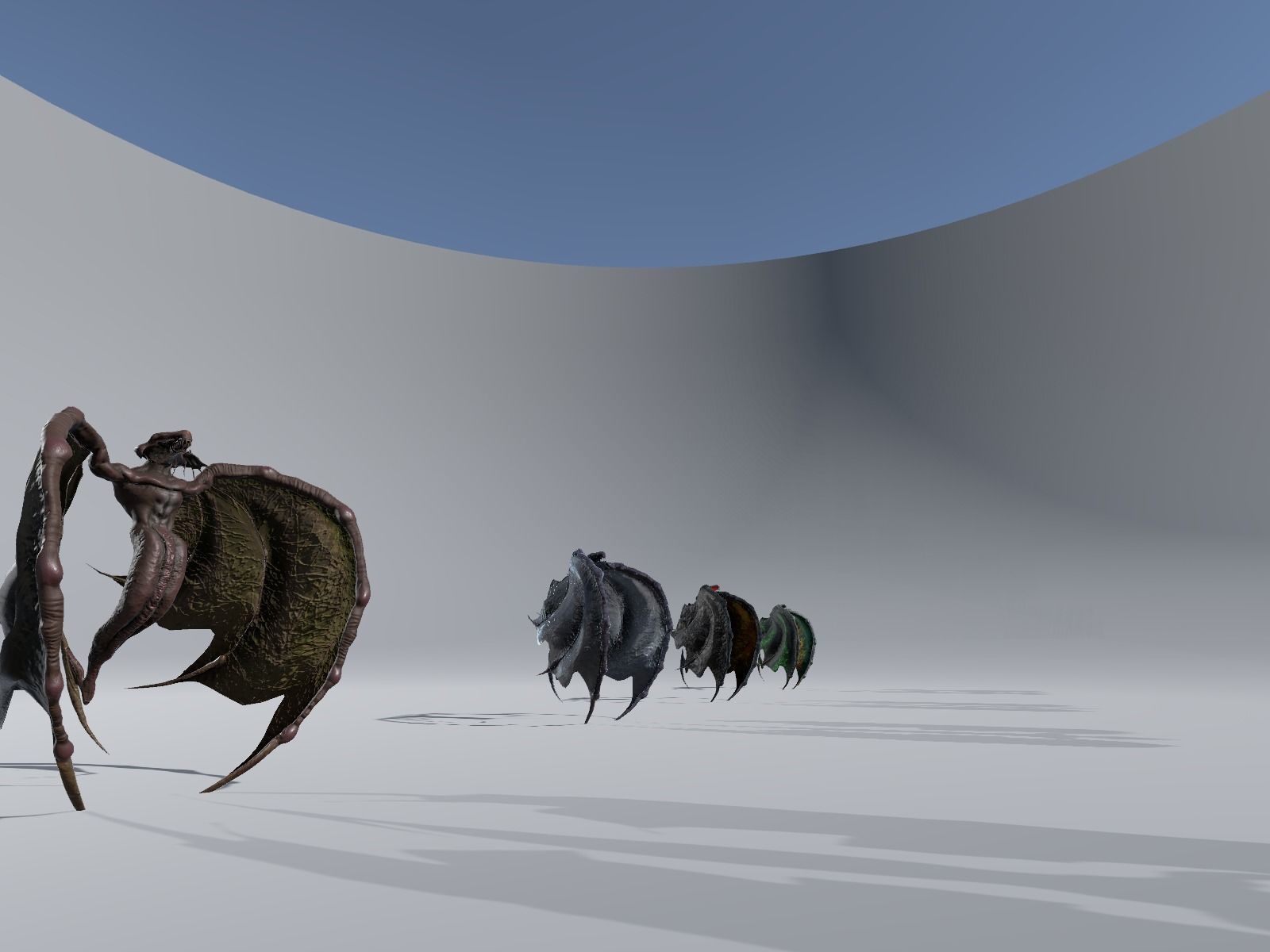 Flying Monster2 Bat Low-poly 3D model_14