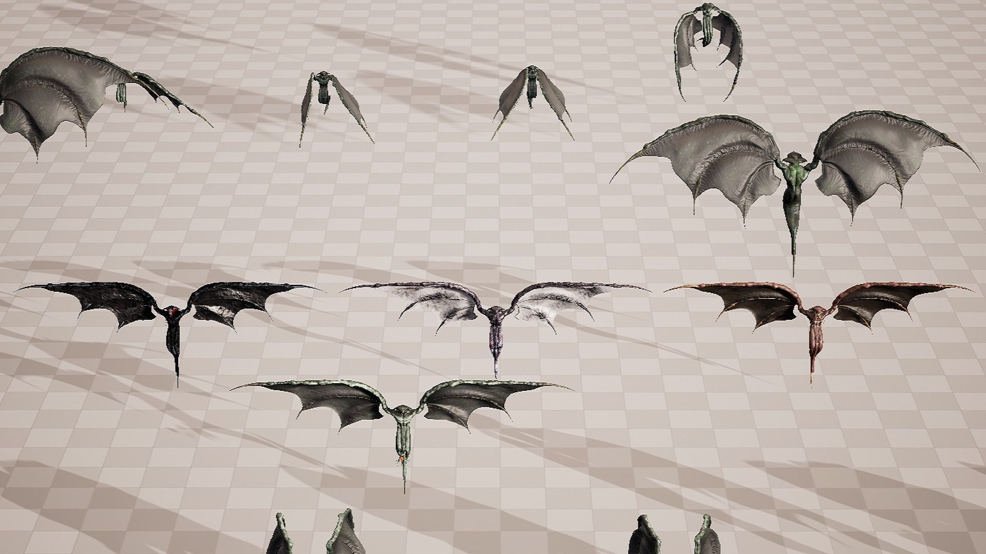 Flying Monster2 Bat Low-poly 3D model_43