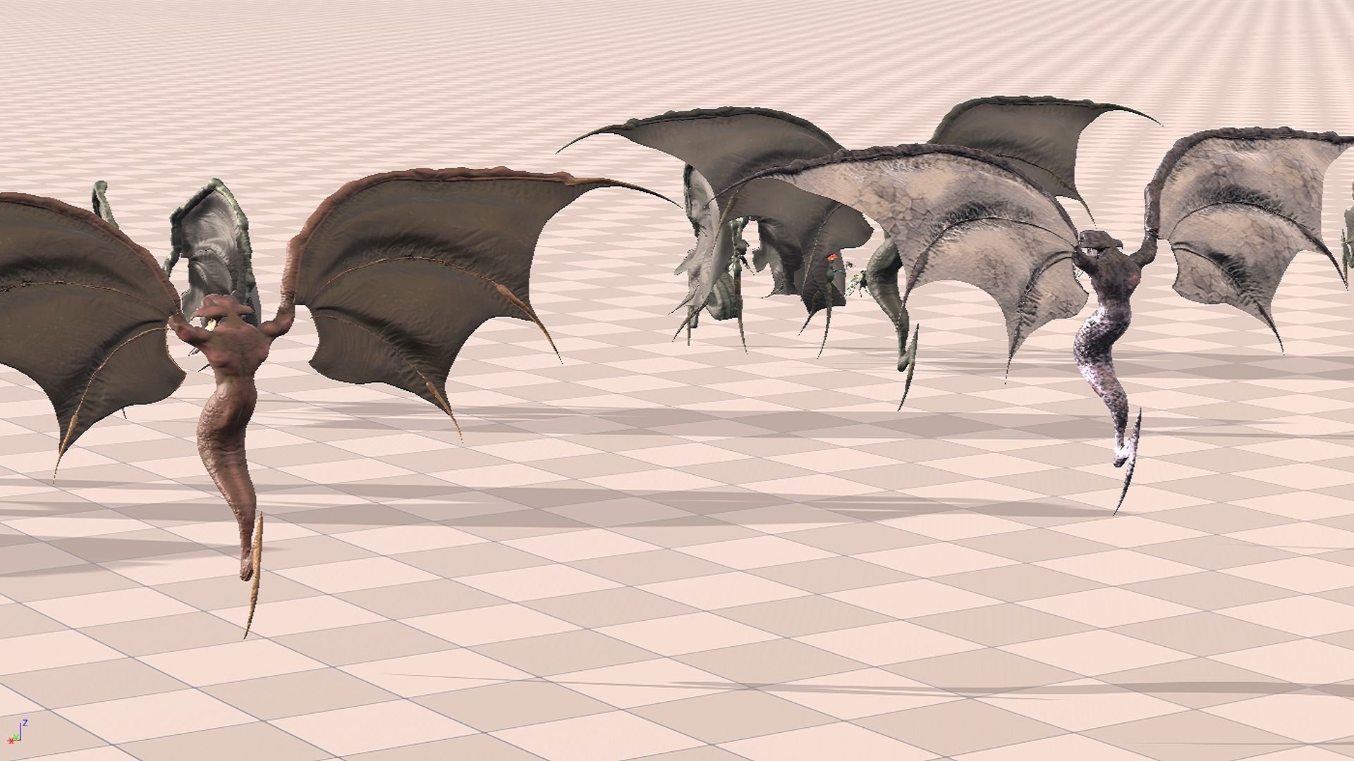 Flying Monster2 Bat Low-poly 3D model_53