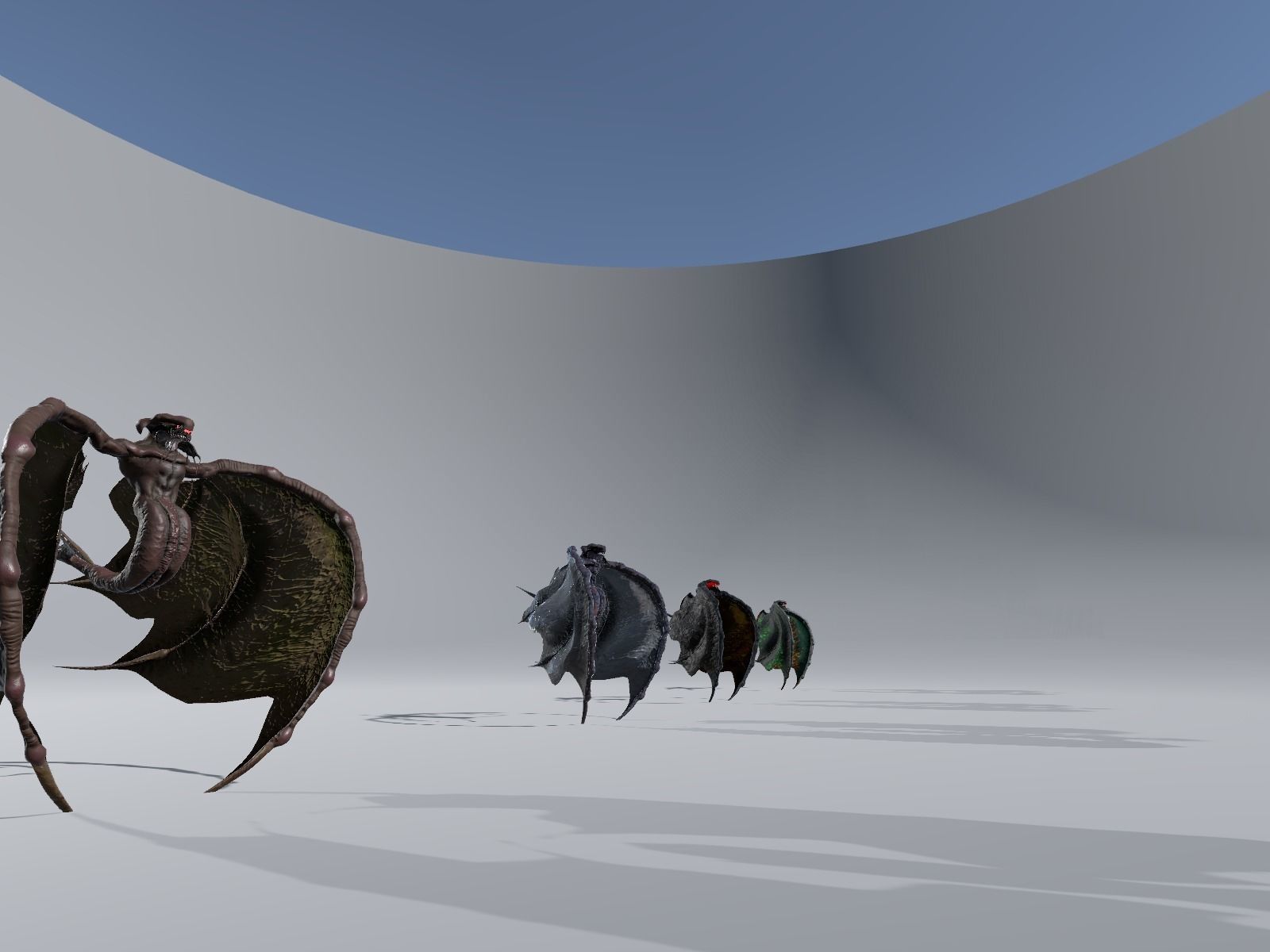 Flying Monster2 Bat Low-poly 3D model_28
