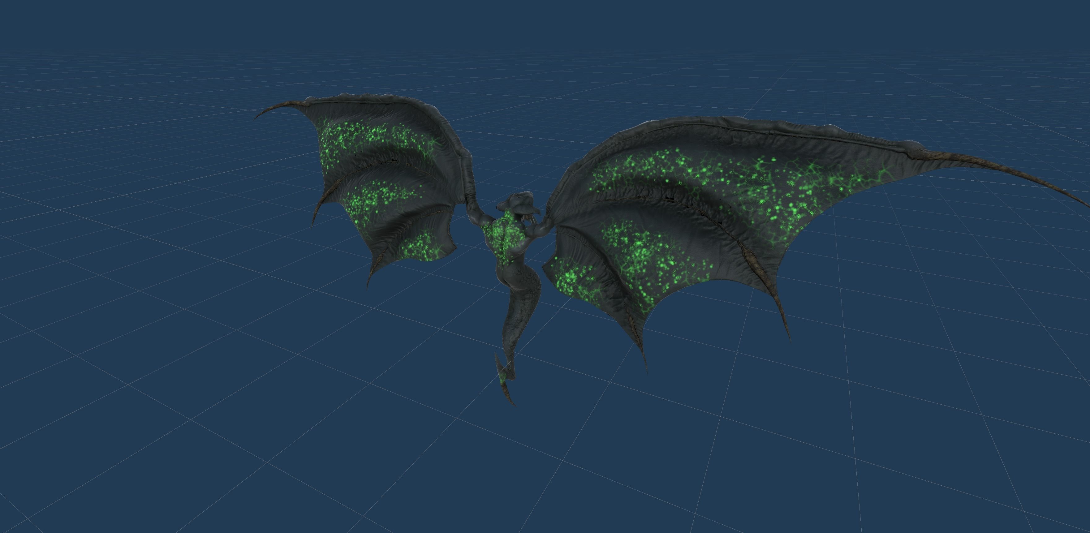 Flying Monster2 Bat Low-poly 3D model_42