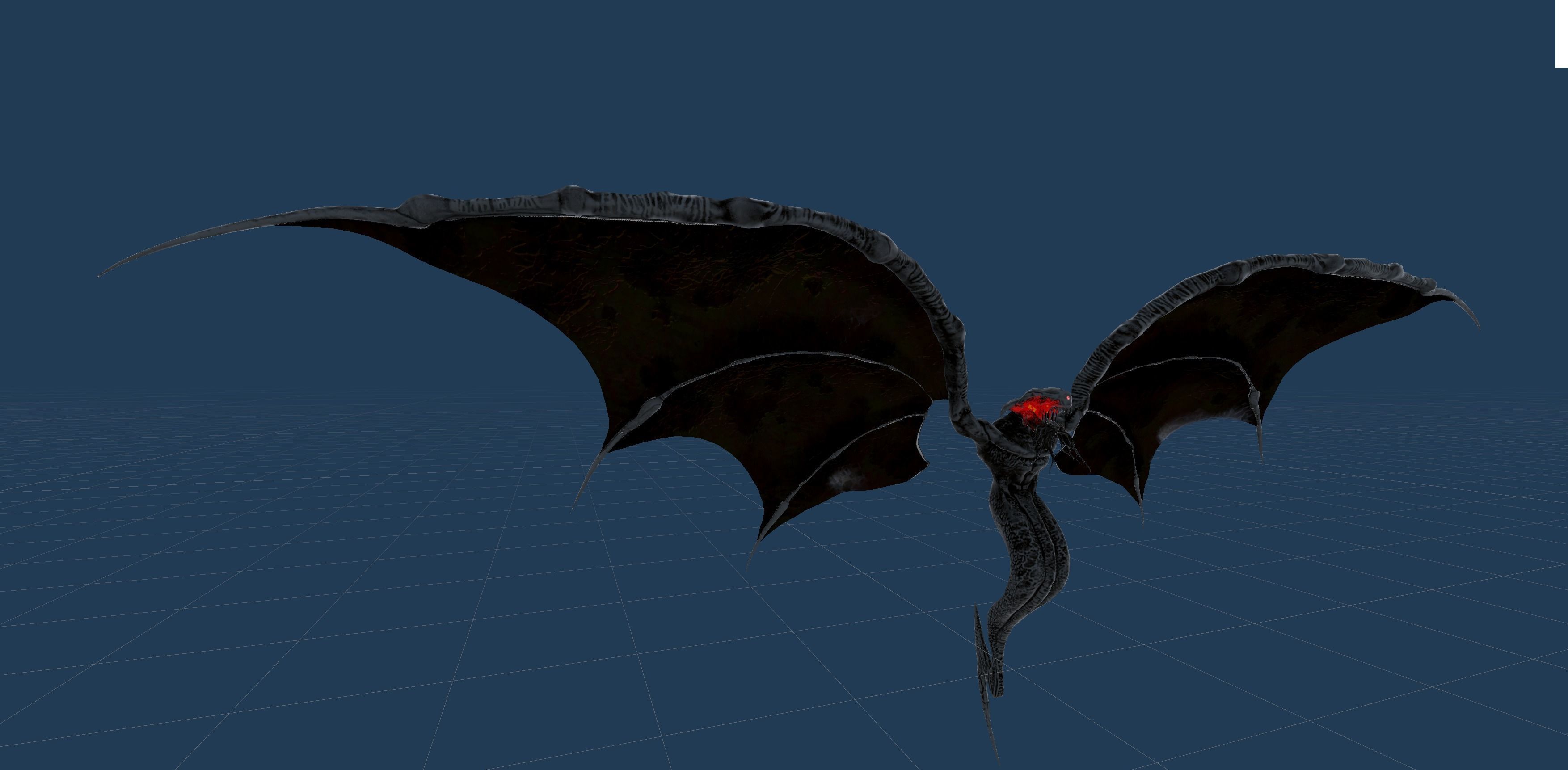 Flying Monster2 Bat Low-poly 3D model_29