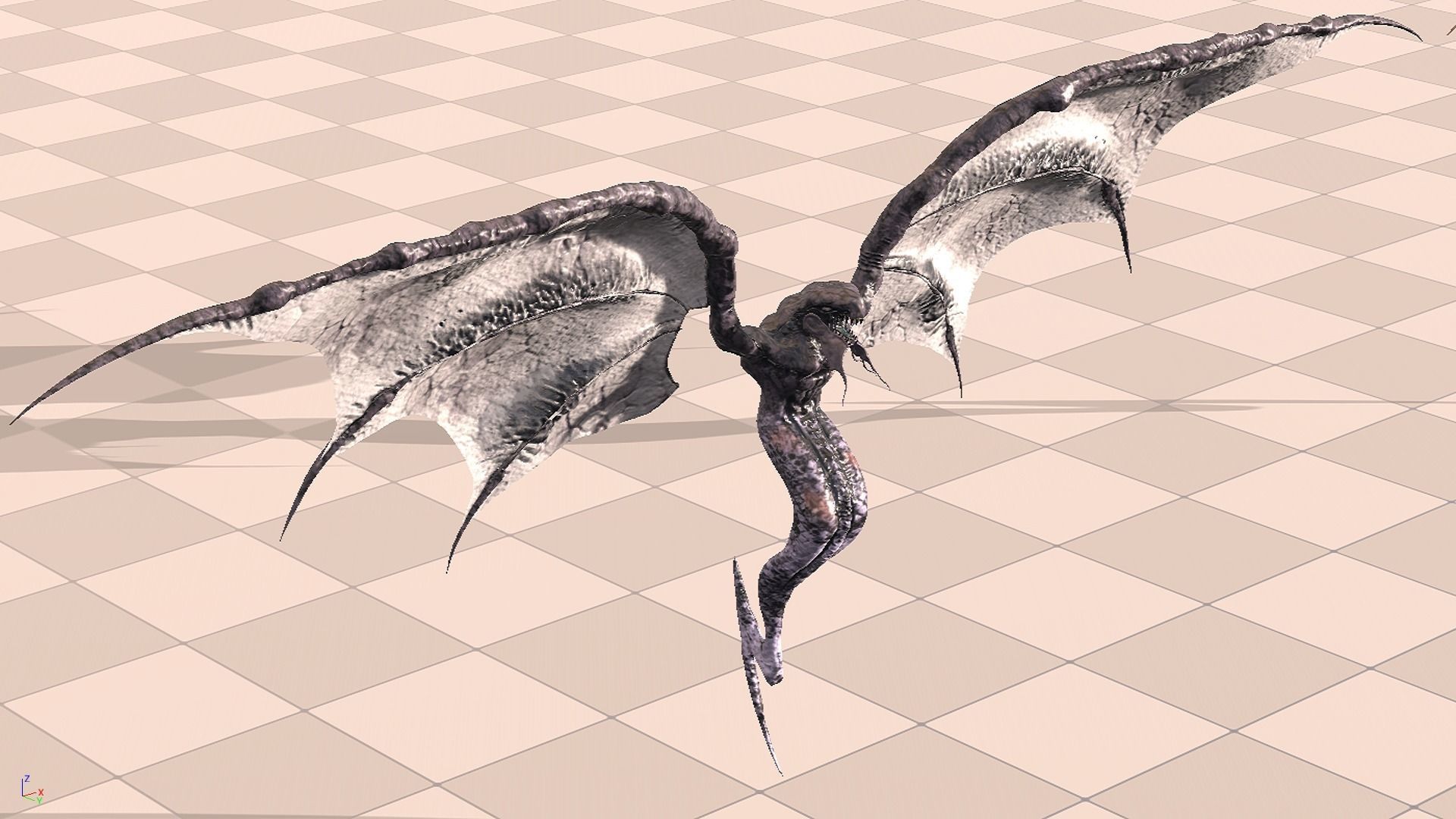 Flying Monster2 Bat Low-poly 3D model_48