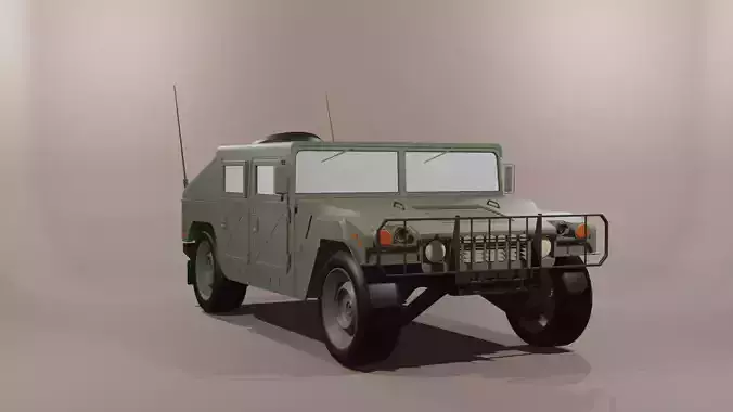 Military jeep 3D model