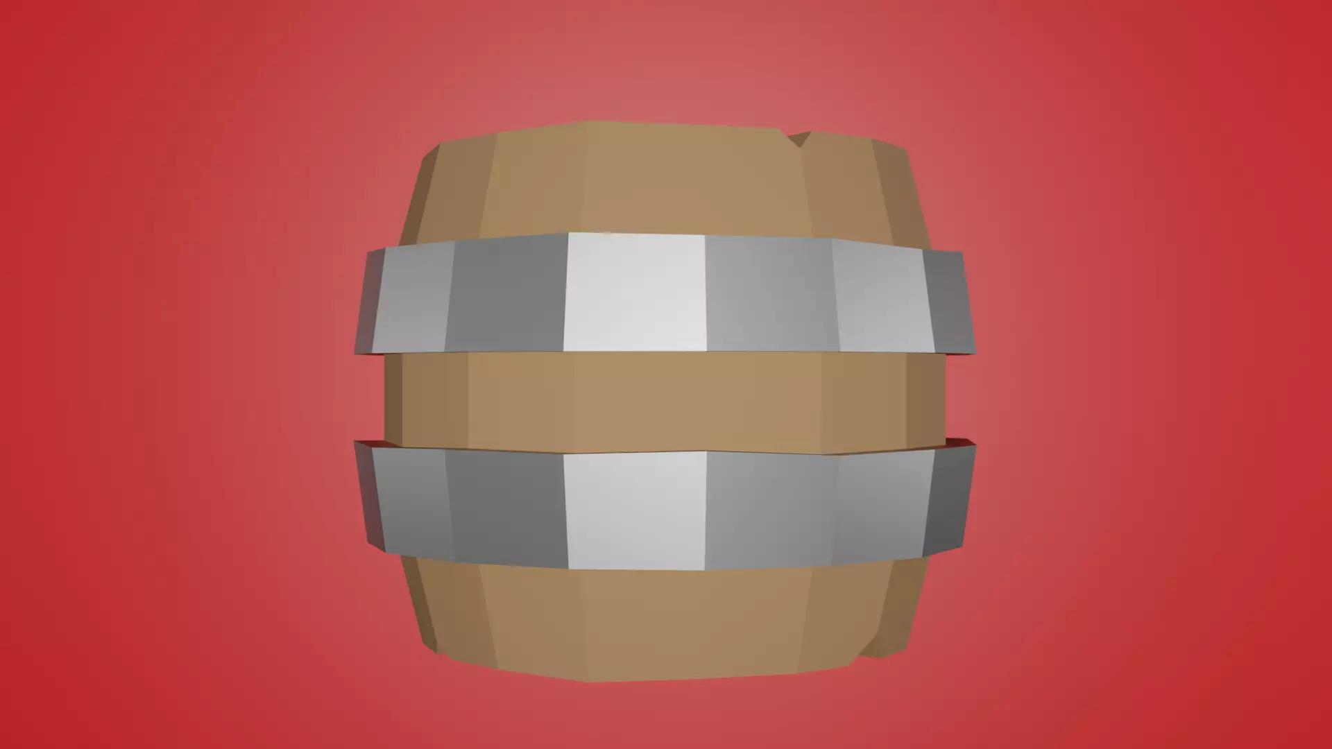 Lowpoly Barrel Model Free low-poly 3D model