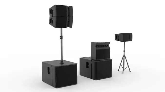 Concert Sound Systems Line Array JBL VRX 3D model