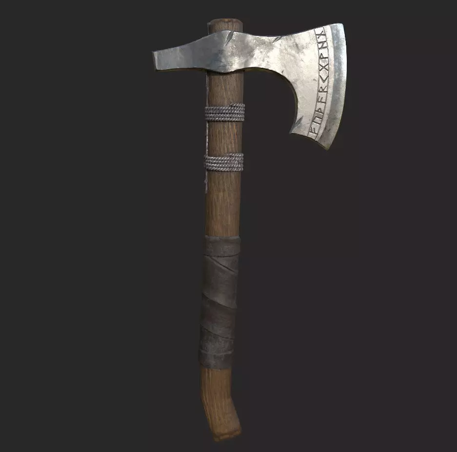 Battle axe 3D model_0