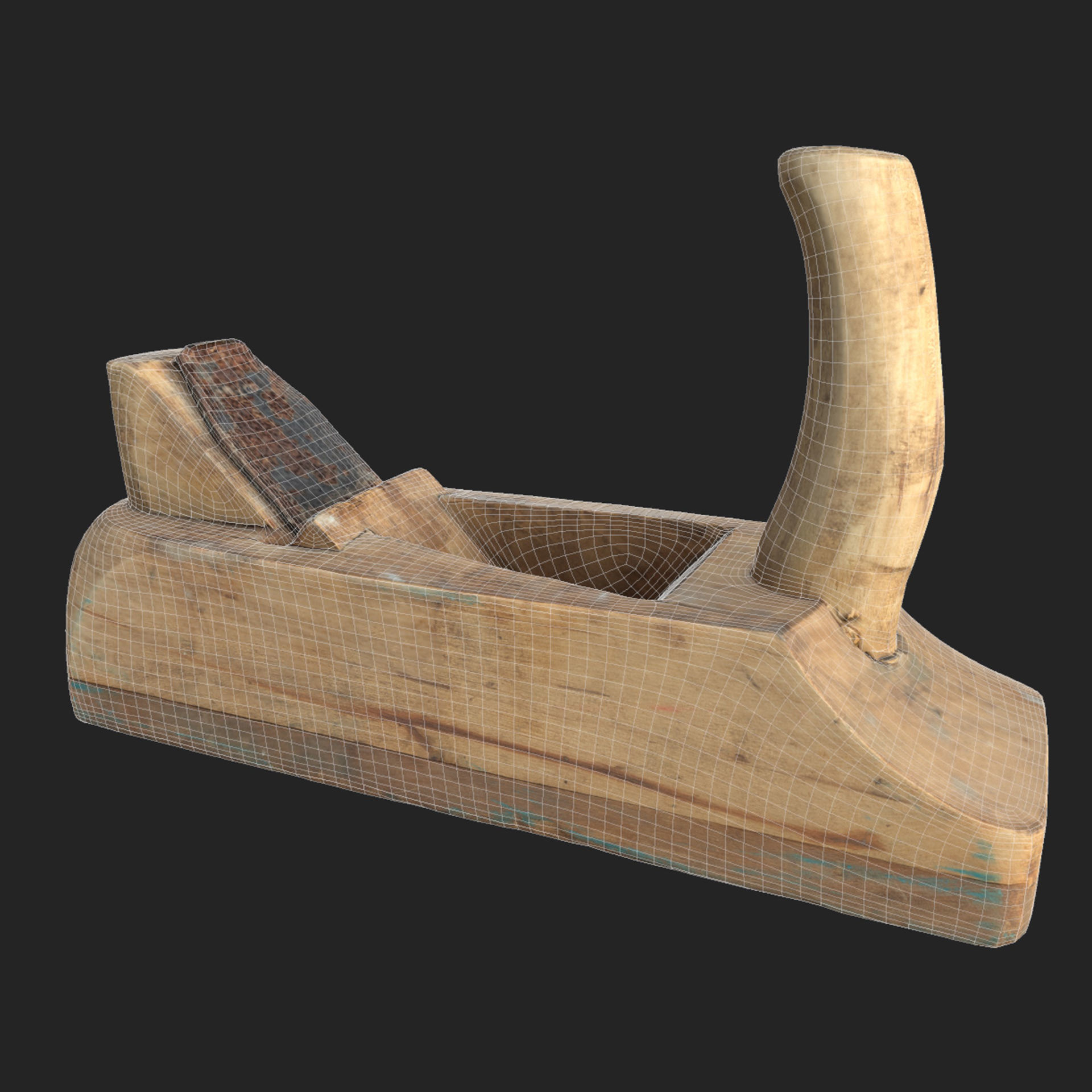Jointer Wooden Low-poly 3D model_8