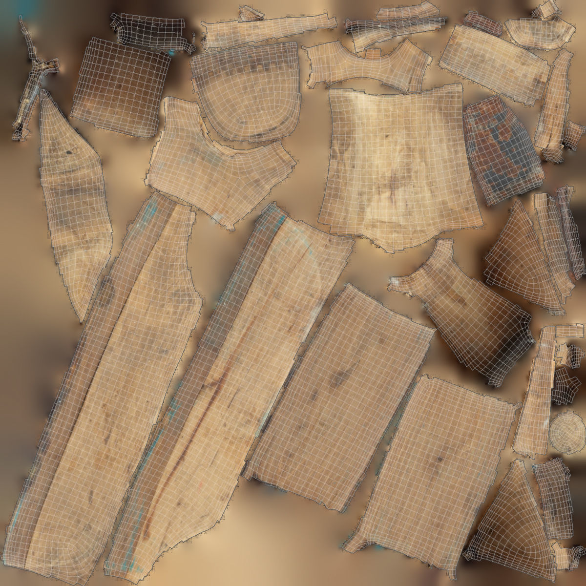 Jointer Wooden Low-poly 3D model_7