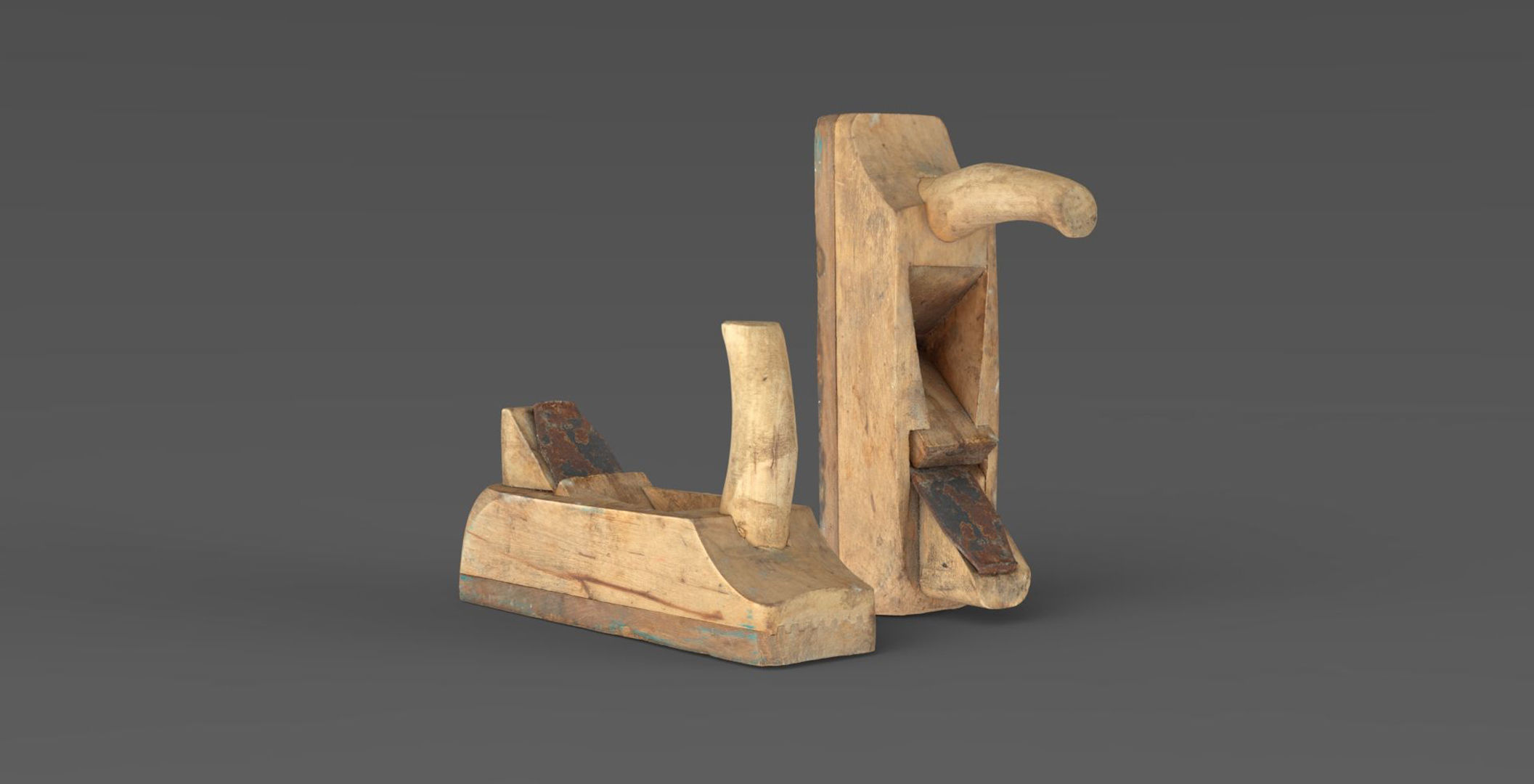 Jointer Wooden Low-poly 3D model_5