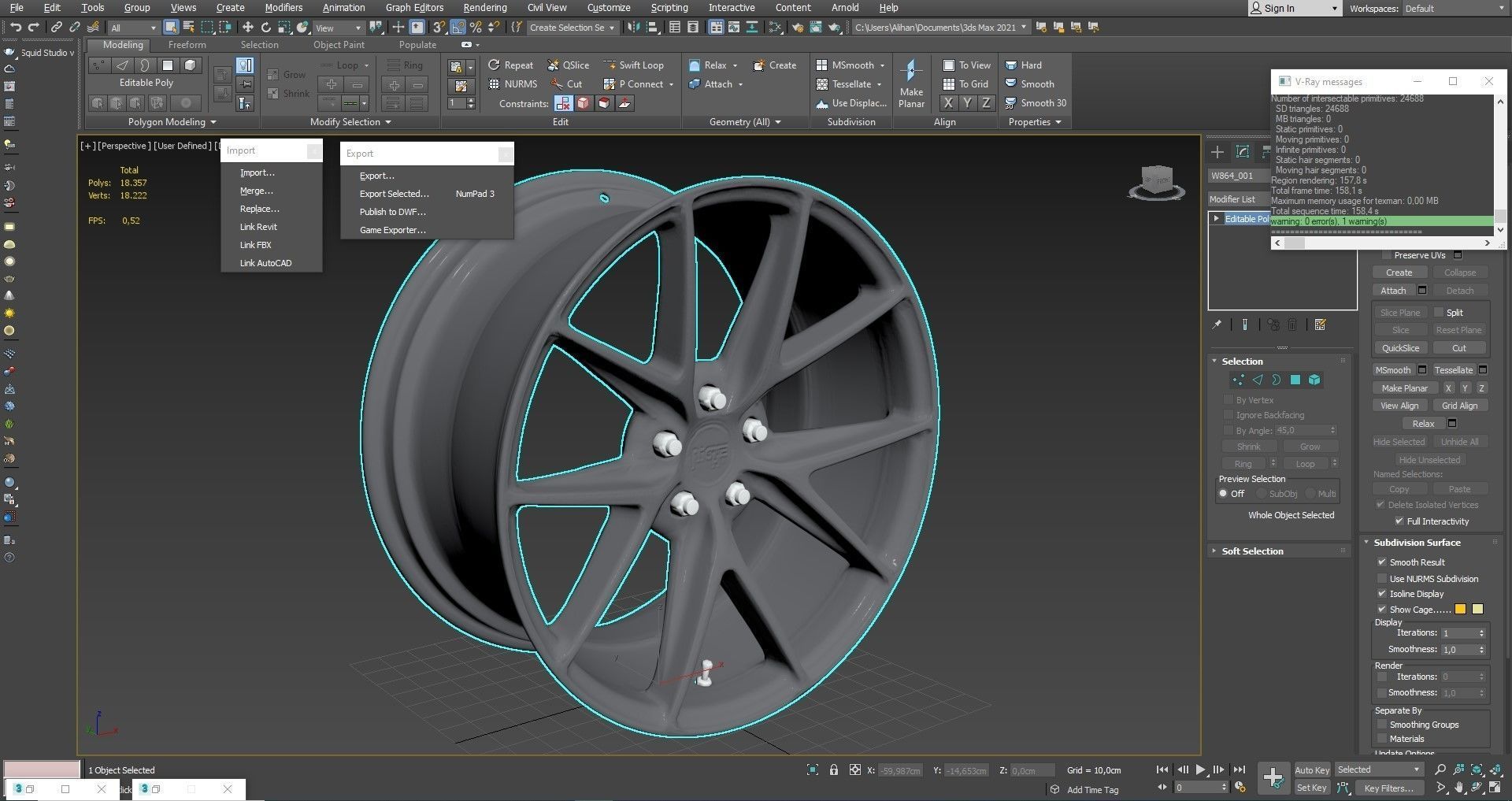 Niche Misano Wheel Matte Anthracite 3D model_1
