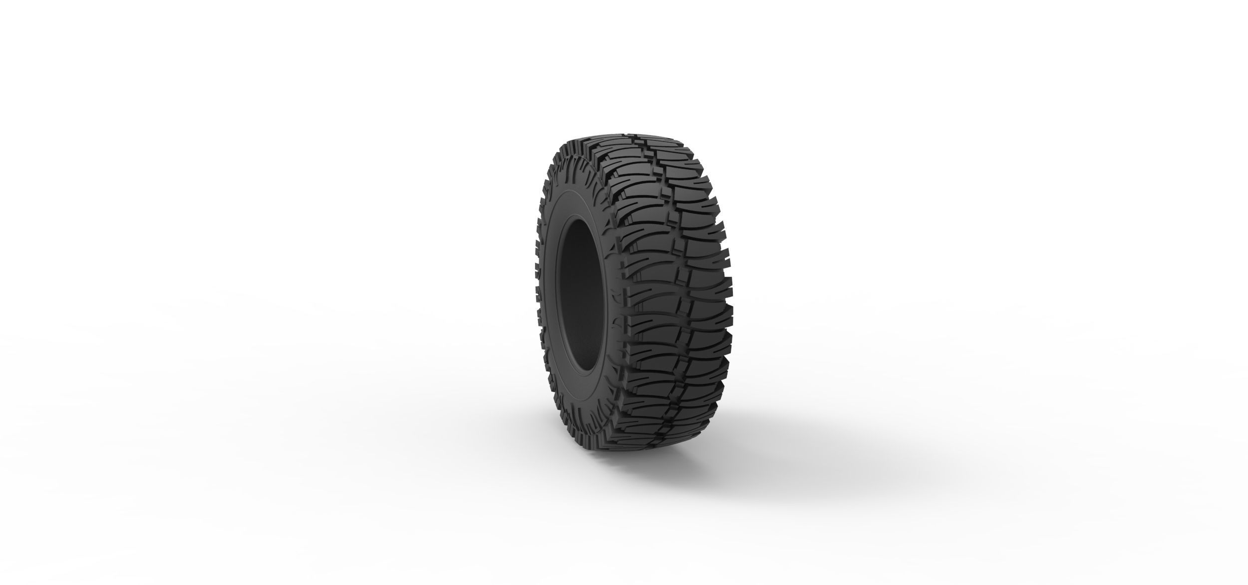 Offroad tire 100 Scale 1 to 25 3D print model_7