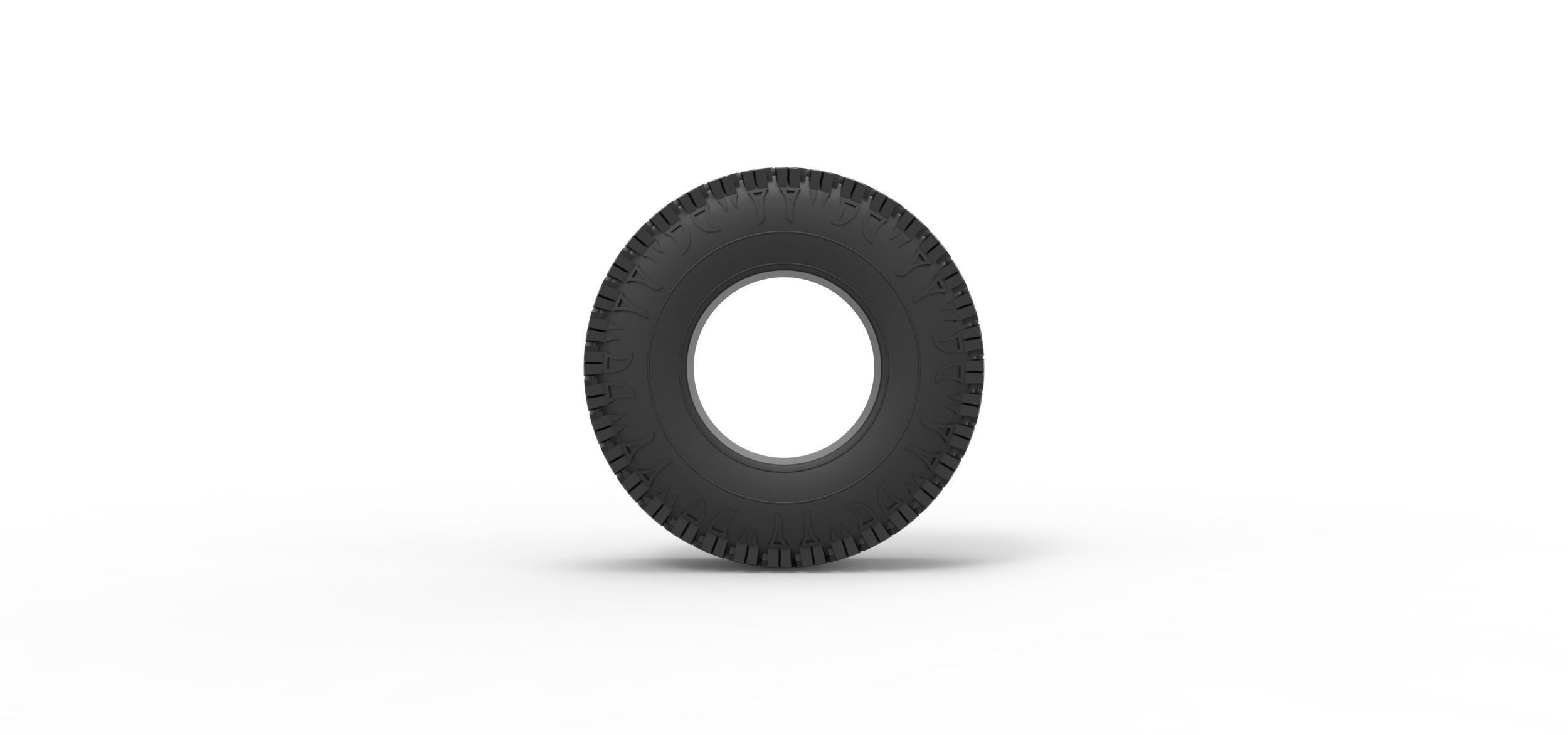 Offroad tire 100 Scale 1 to 25 3D print model_4
