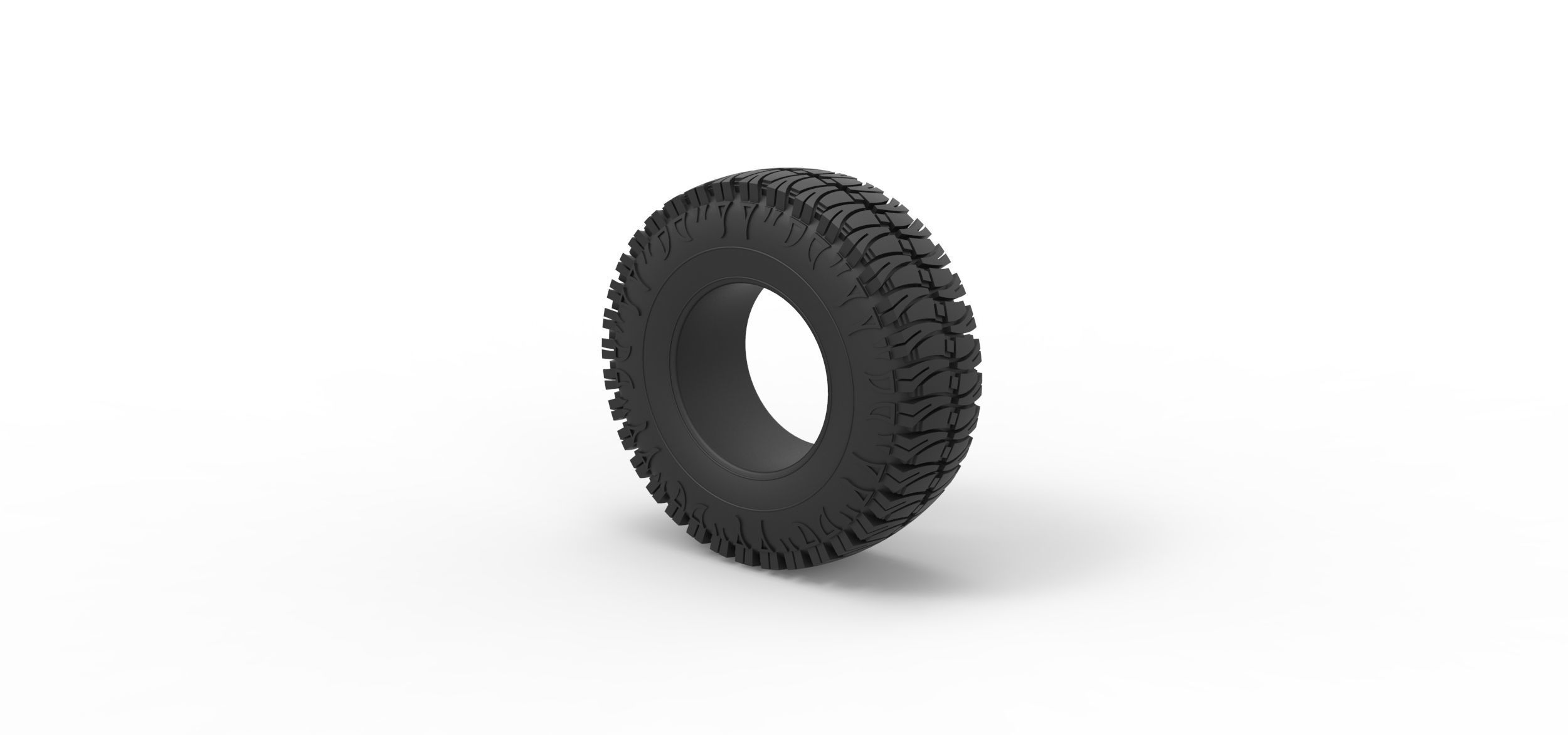 Offroad tire 100 Scale 1 to 25 3D print model_6