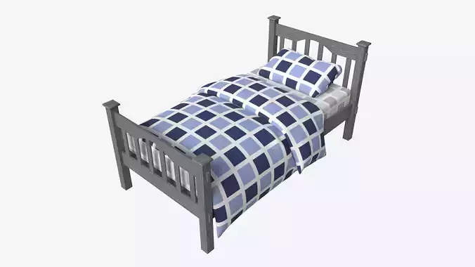 Pottery Barn Kendall Bed Single 3D model