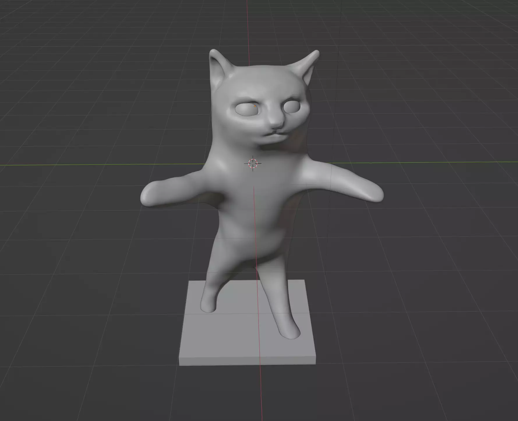 happy cat 3D print 3D print model_0