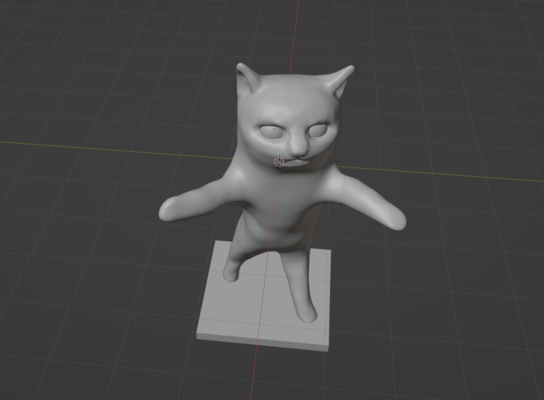 happy cat 3D print 3D print model_5