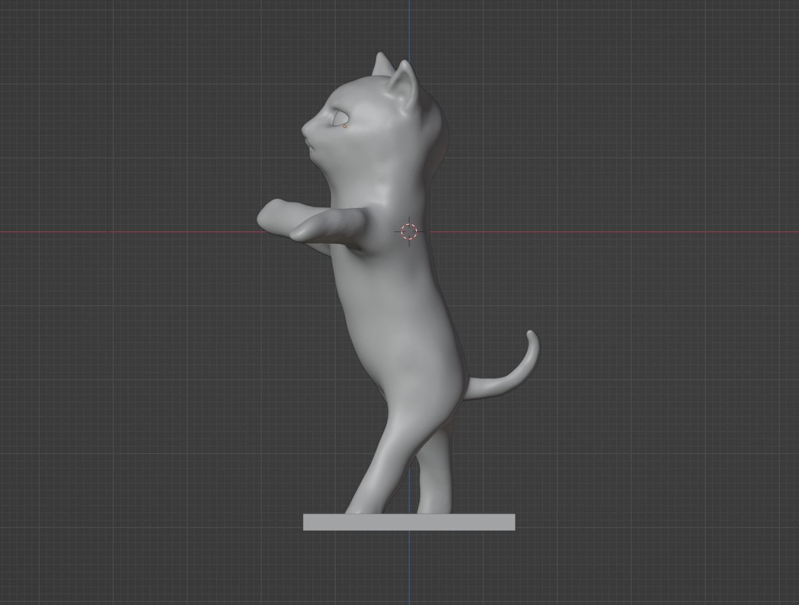 happy cat 3D print 3D print model_3