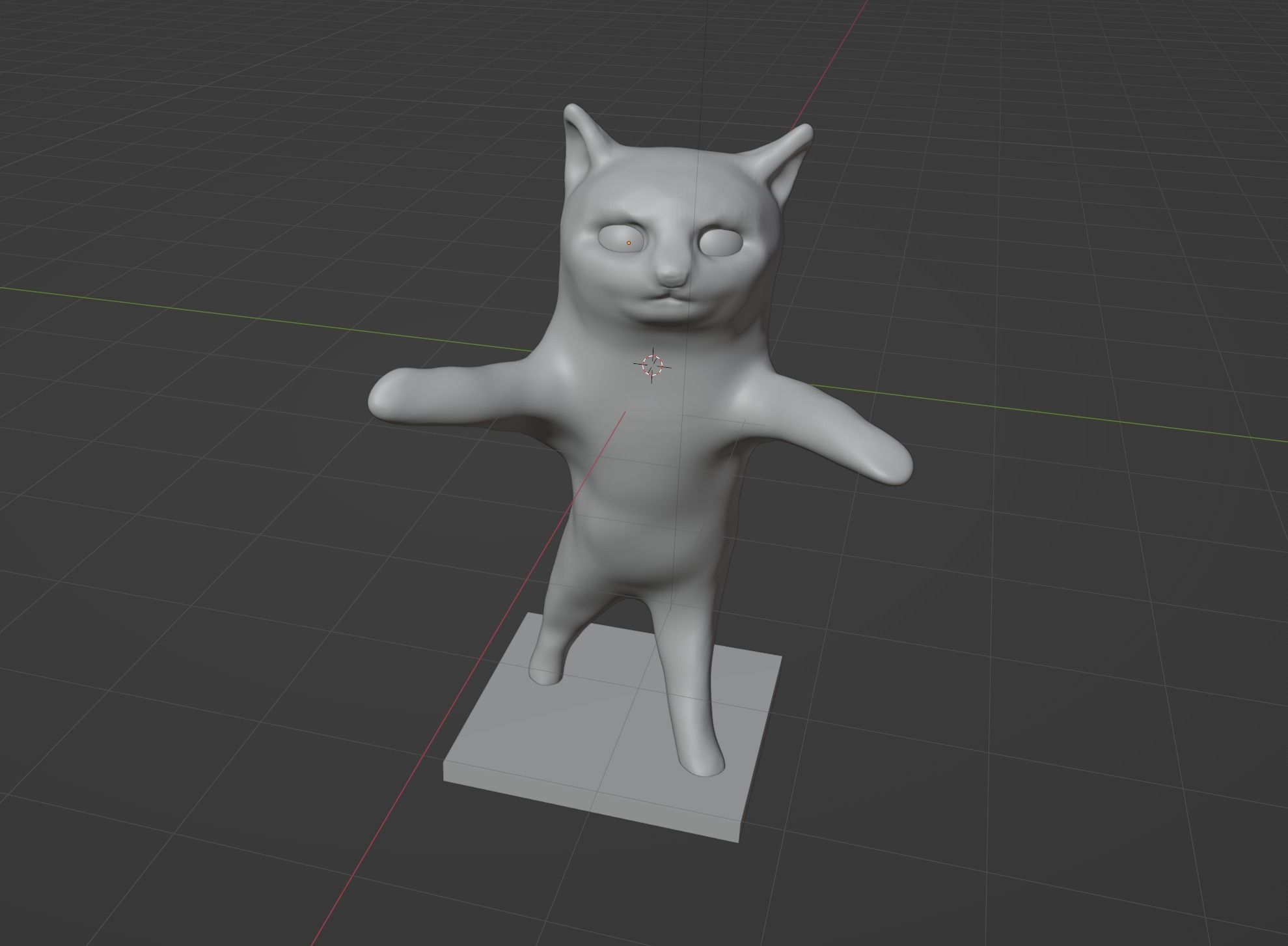 happy cat 3D print 3D print model_1