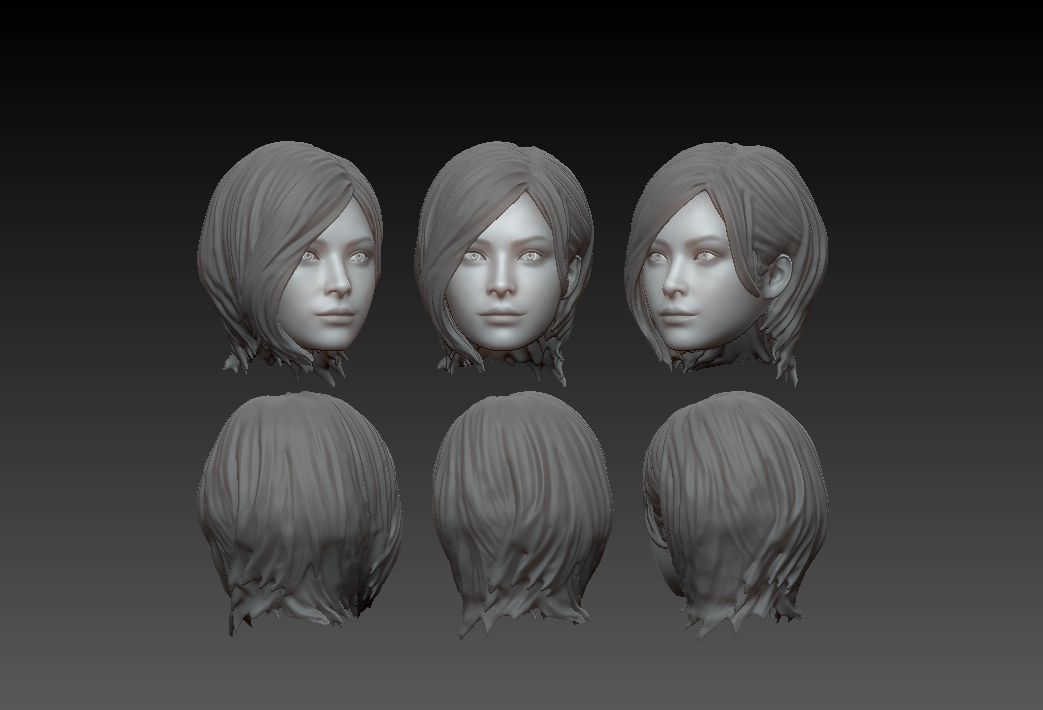 ONE6 Scale Head- Ada Wong- Resident Evil 4 Remake 3D print model_7