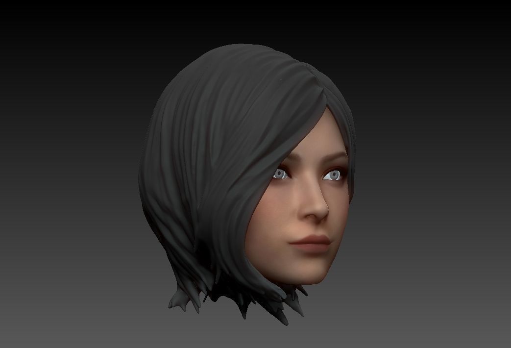 ONE6 Scale Head- Ada Wong- Resident Evil 4 Remake 3D print model_6