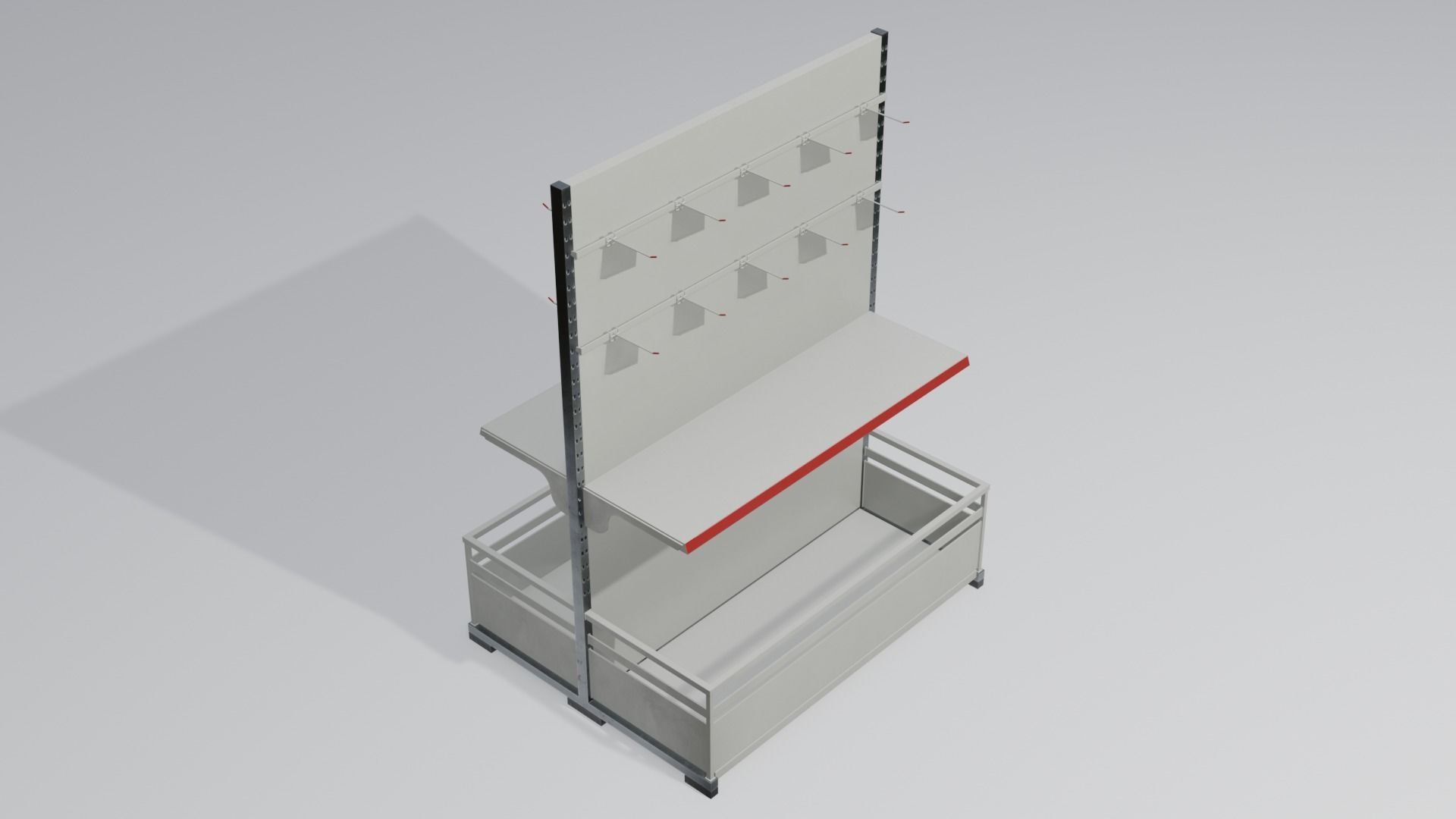 Clean Store Shelf Pack 1 Low-poly 3D model_6