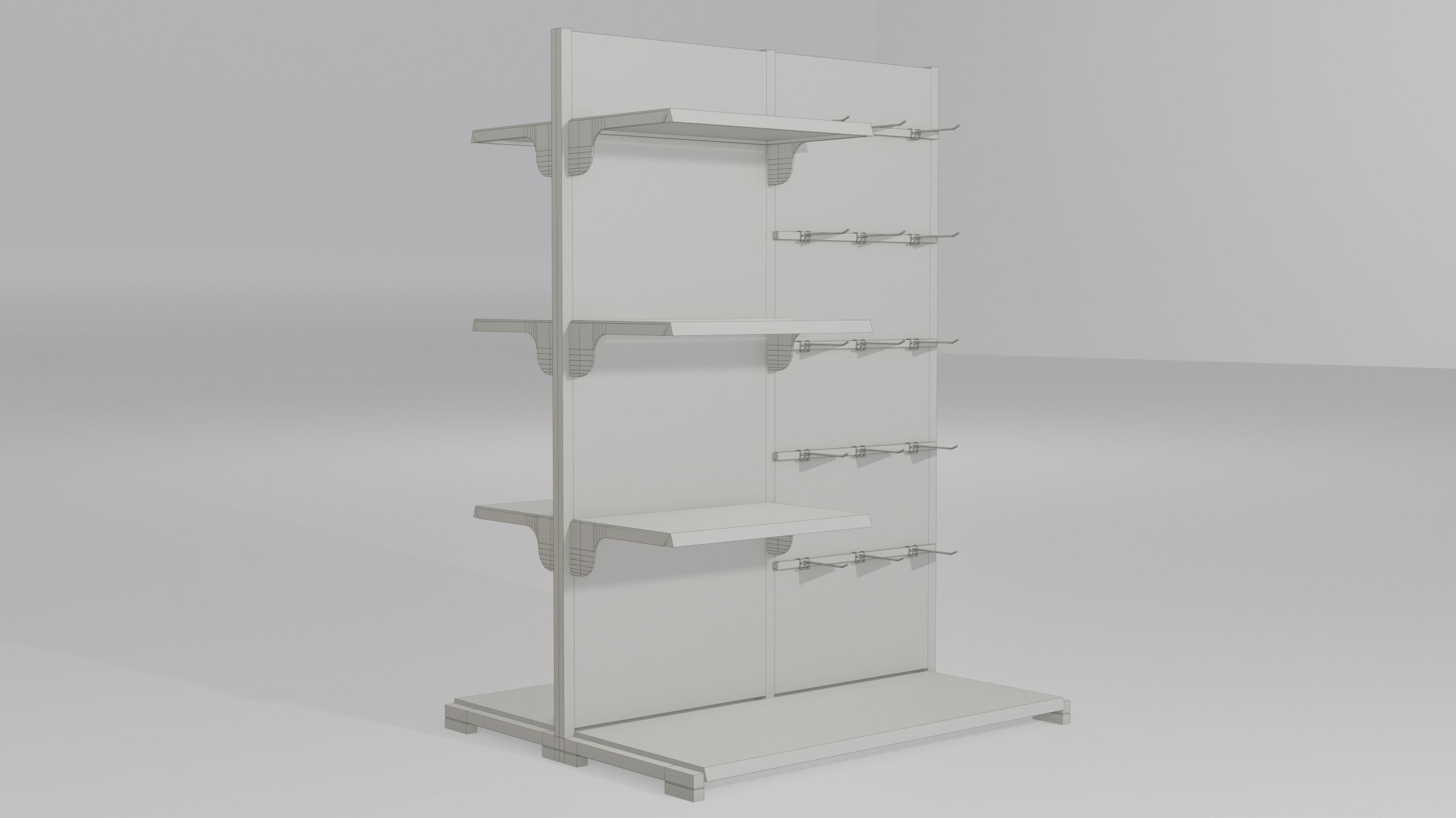 Clean Store Shelf Pack 1 Low-poly 3D model_8