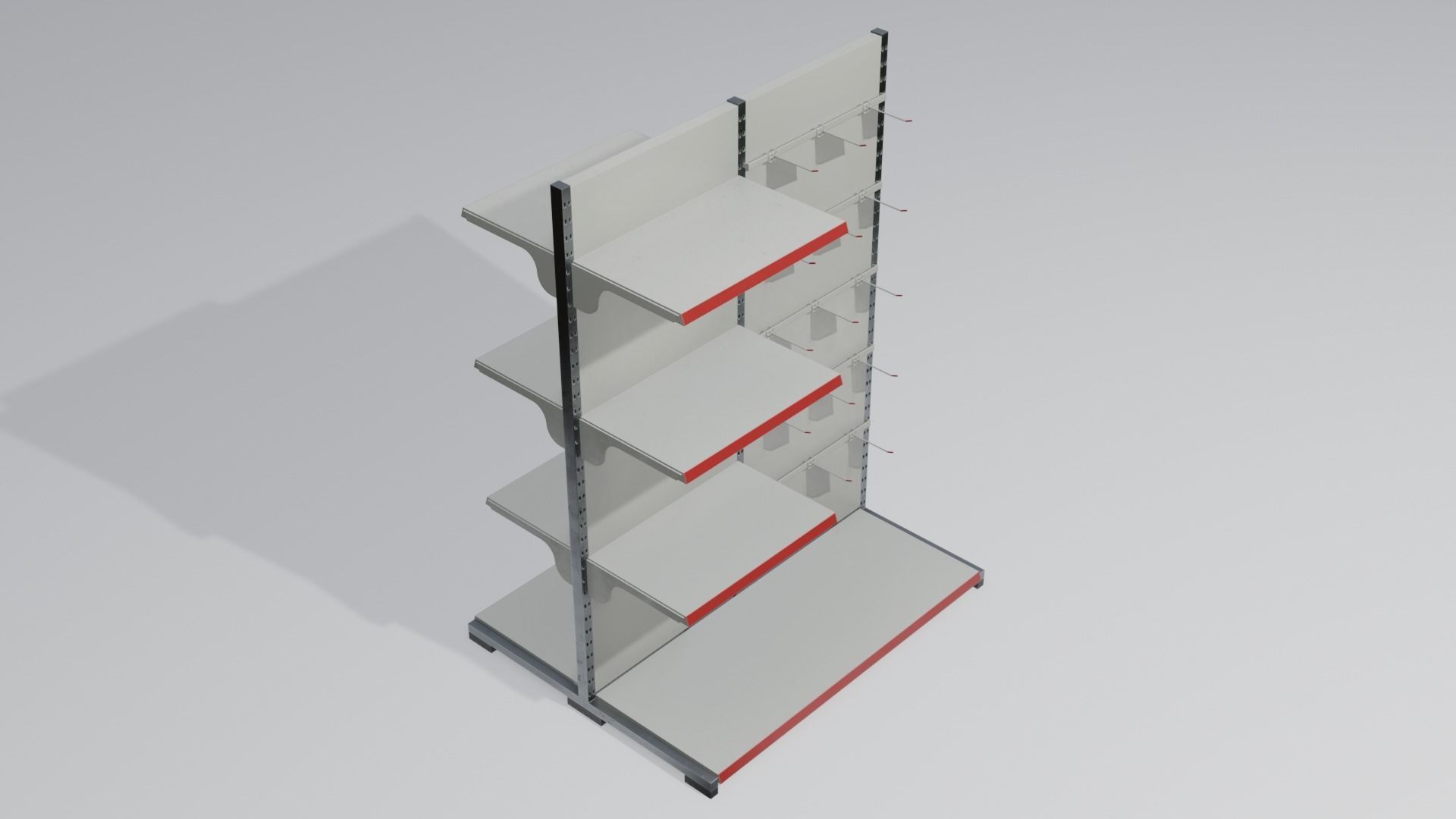 Clean Store Shelf Pack 1 Low-poly 3D model_5