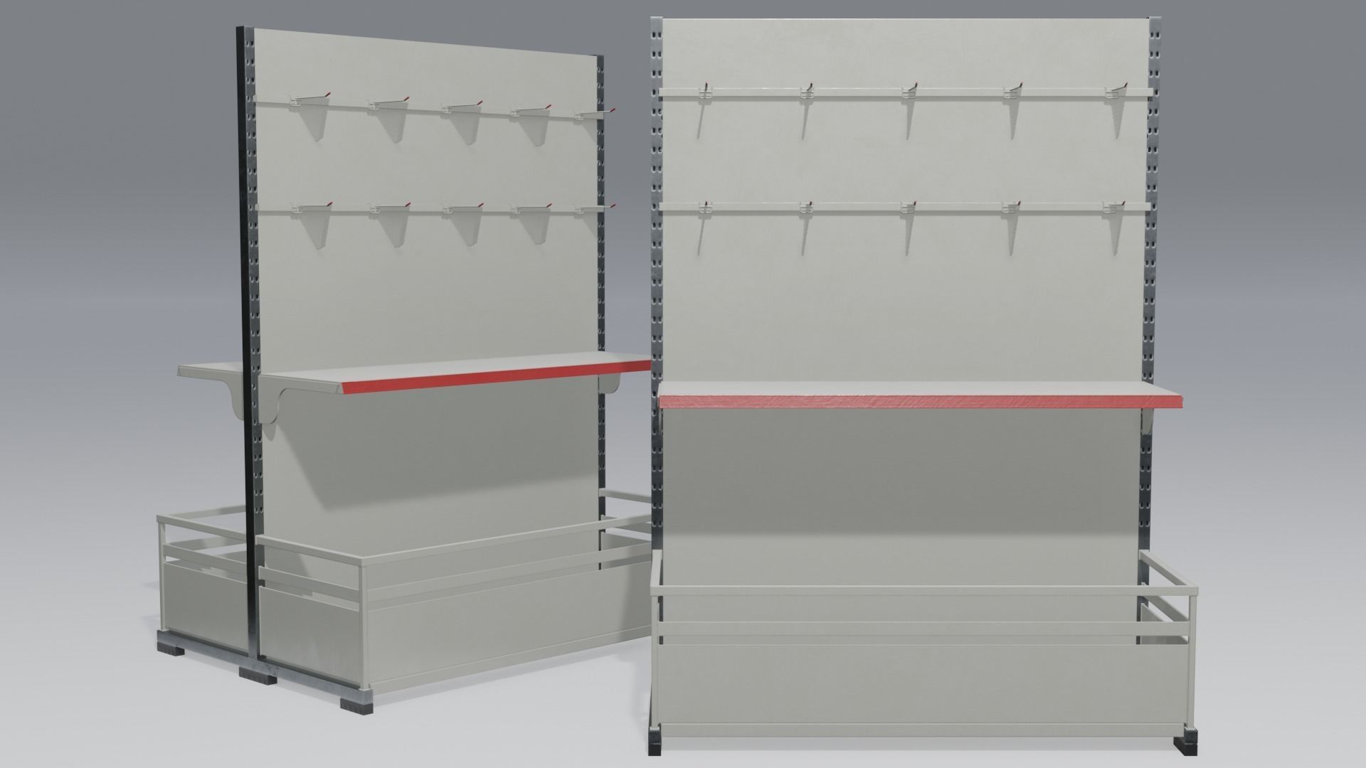 Clean Store Shelf Pack 1 Low-poly 3D model_3