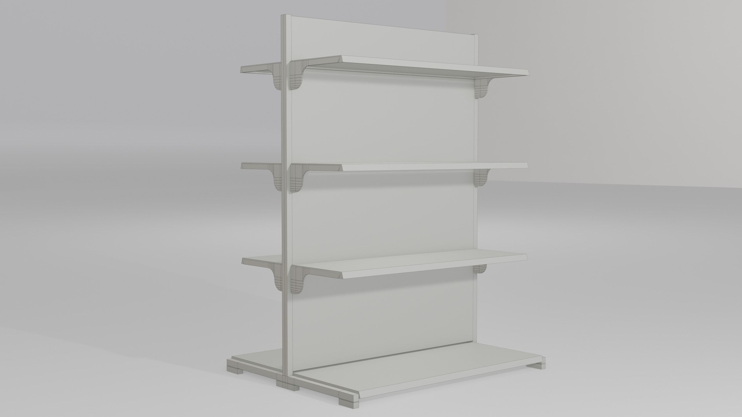Clean Store Shelf Pack 1 Low-poly 3D model_7