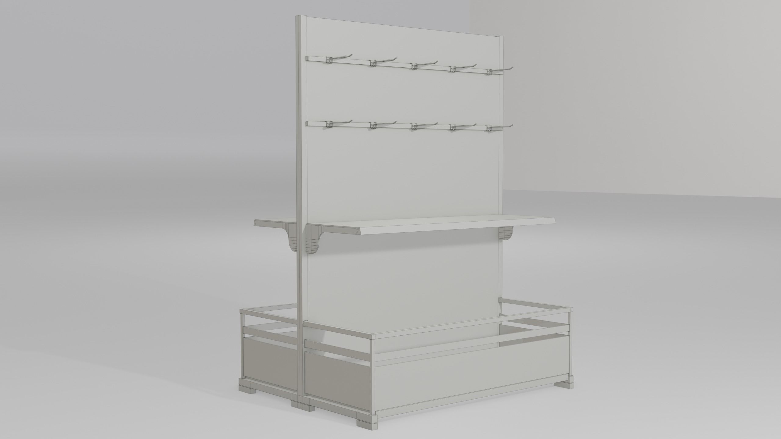 Clean Store Shelf Pack 1 Low-poly 3D model_9