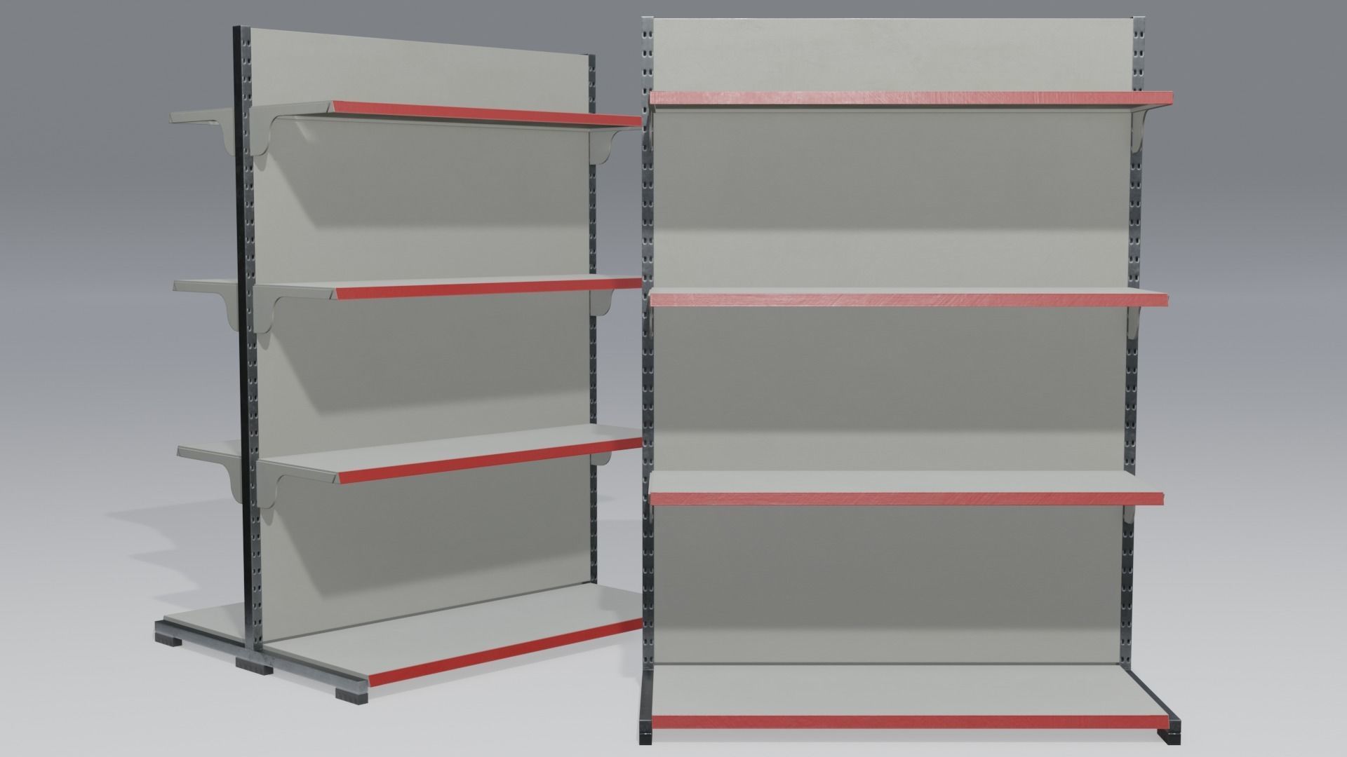 Clean Store Shelf Pack 1 Low-poly 3D model_1
