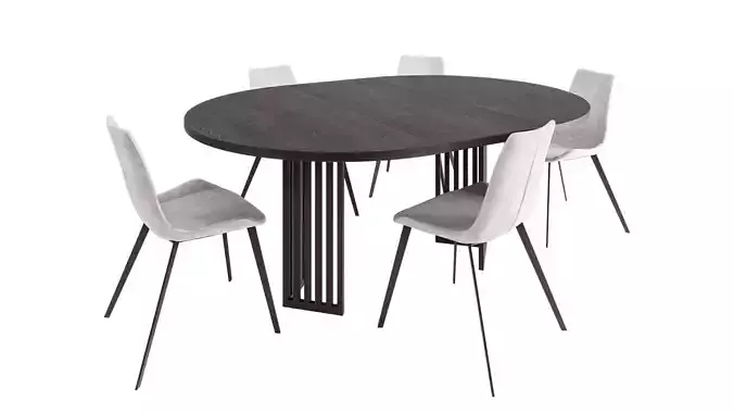 Akustik dining table and Hype dining chair