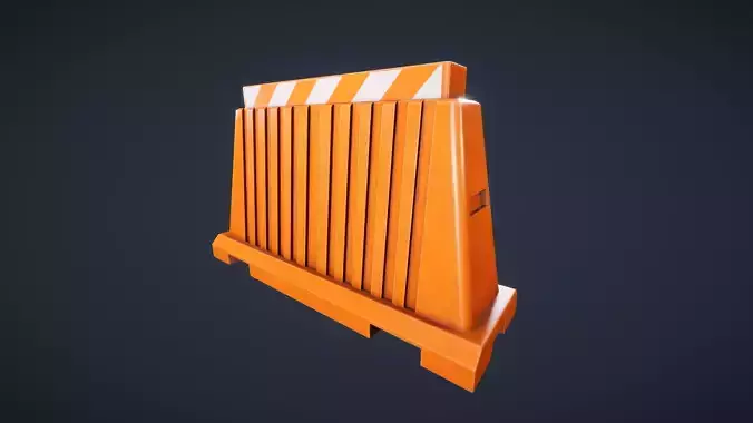 Jersey Water Barrier Low-poly 3D model