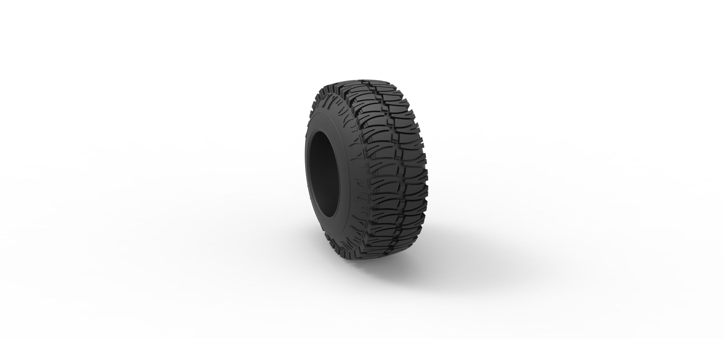 Offroad tire 101 Scale 1 to 25 3D print model_7