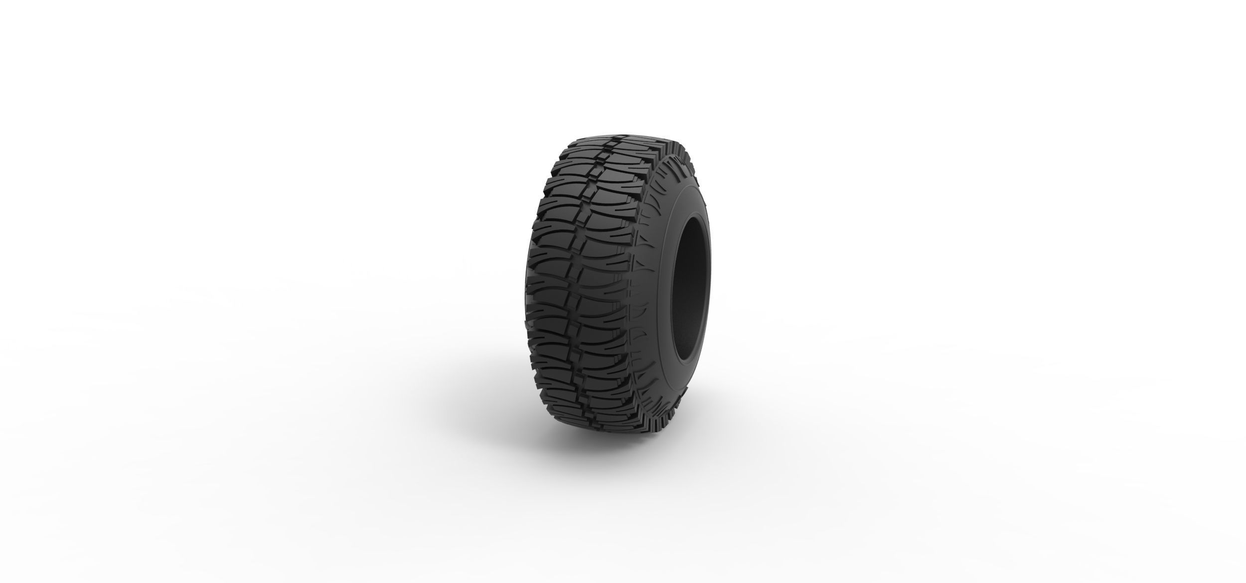 Offroad tire 101 Scale 1 to 25 3D print model_2