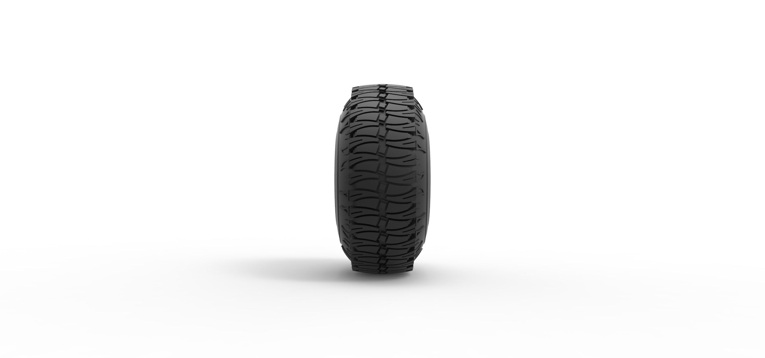 Offroad tire 101 Scale 1 to 25 3D print model_3