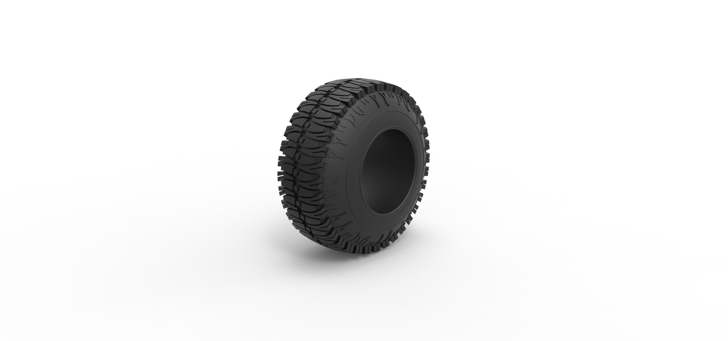 Offroad tire 101 Scale 1 to 25 3D print model_1
