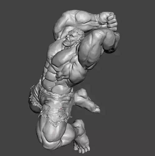 hulk in pose 3d model for 3d printing 