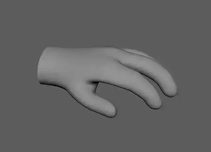 Toon 4 Finger Hand Base Mesh For Your Character