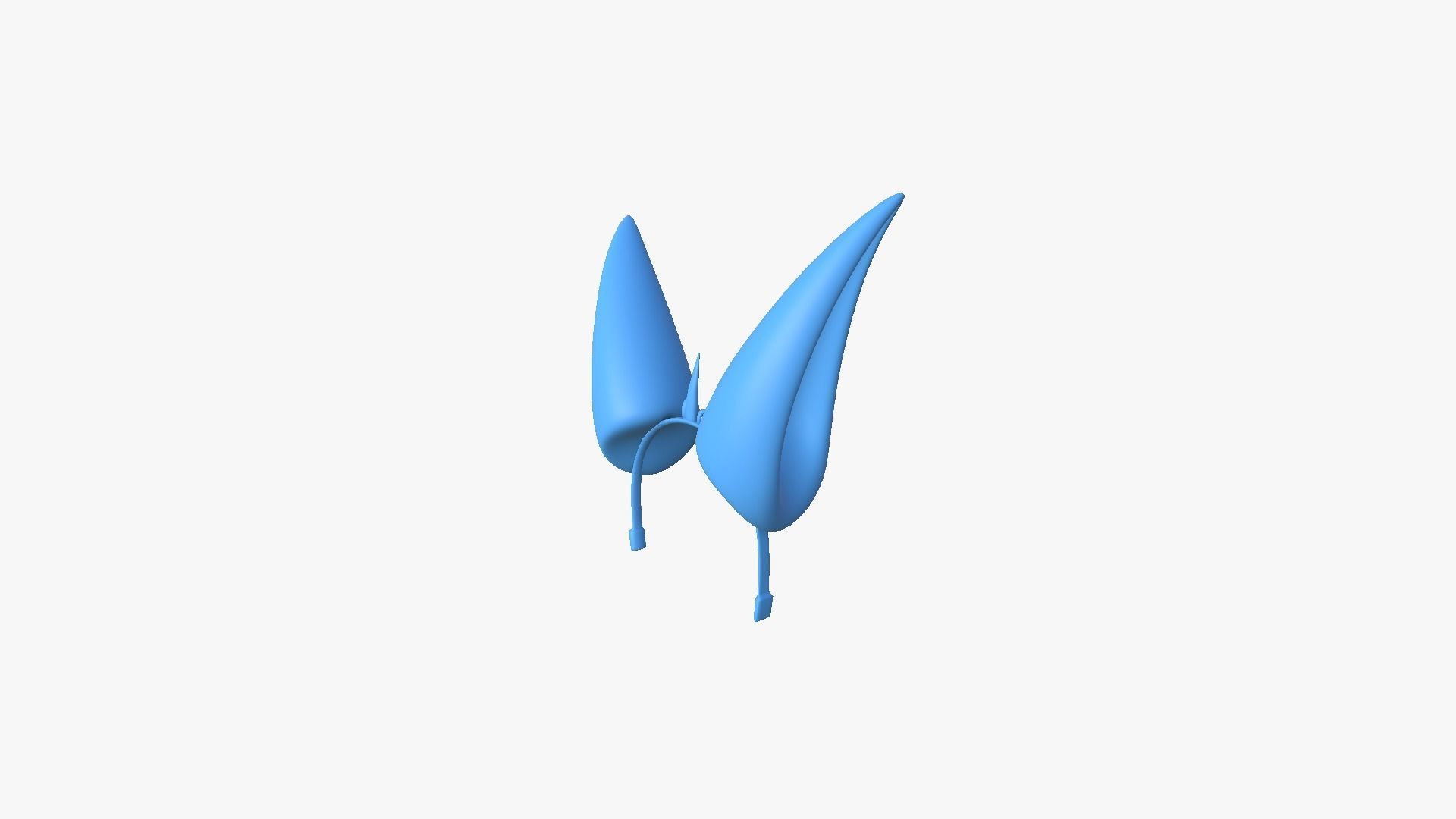 Furry Ears Tiara E08 Purple - Headband Character Design Low-poly 3D model_11