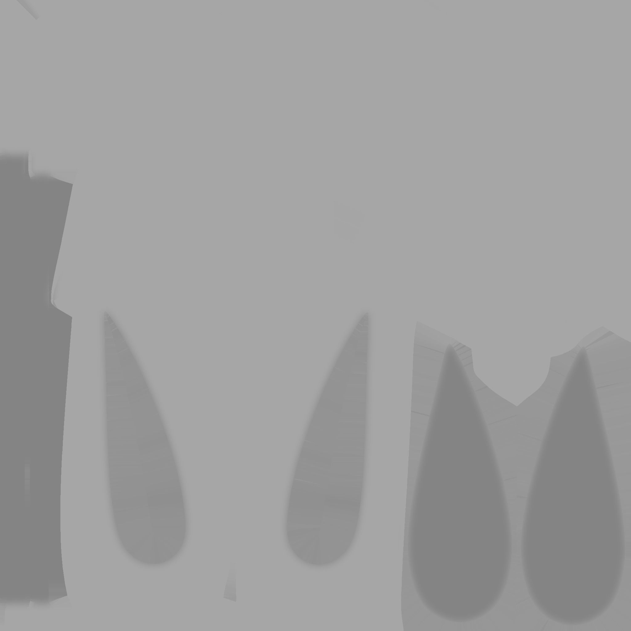 Furry Ears Tiara E10 Red - Headband Character Design Free low-poly 3D model_21